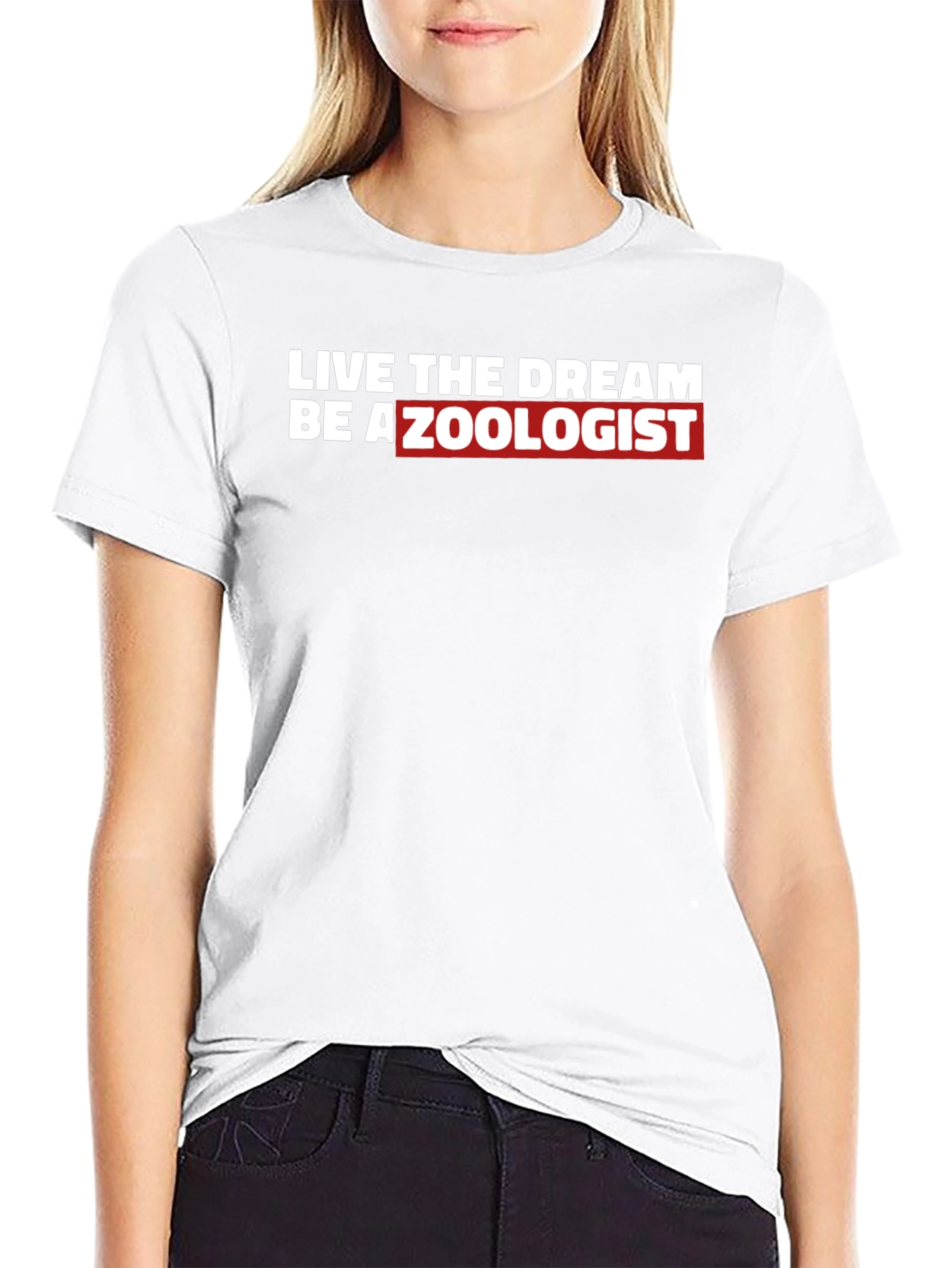 Black Live The Dream Be A Zoologist T-Shirt view 9