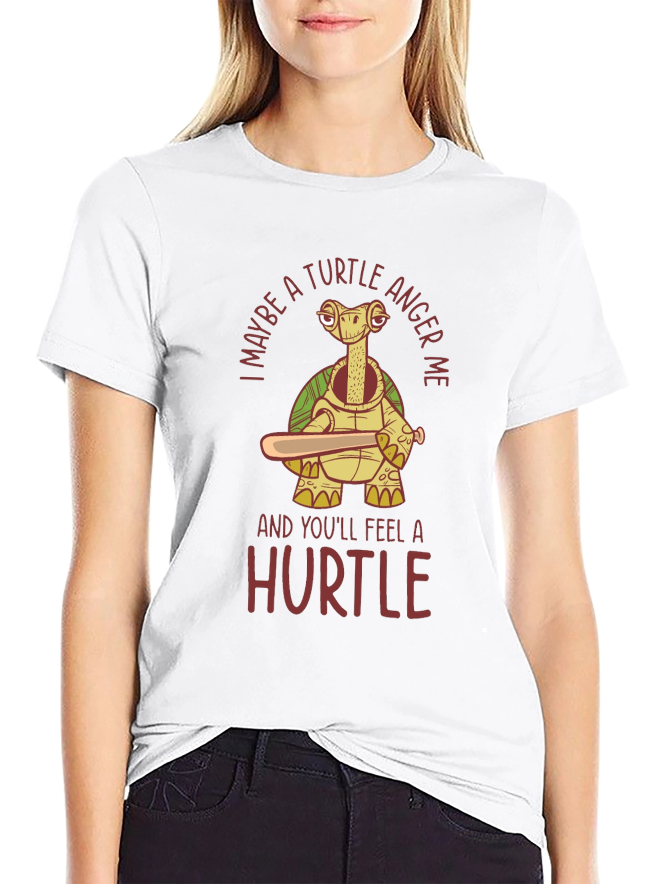 Black Turtle Anger Funny Graphic T-Shirt view 9