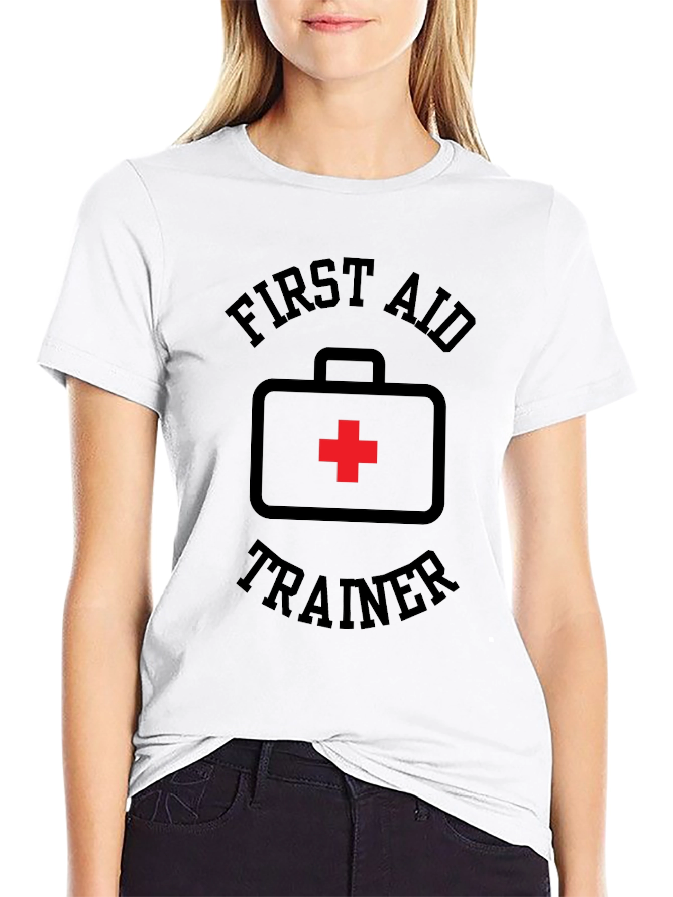 Black First Aid Trainer T-Shirt view 9