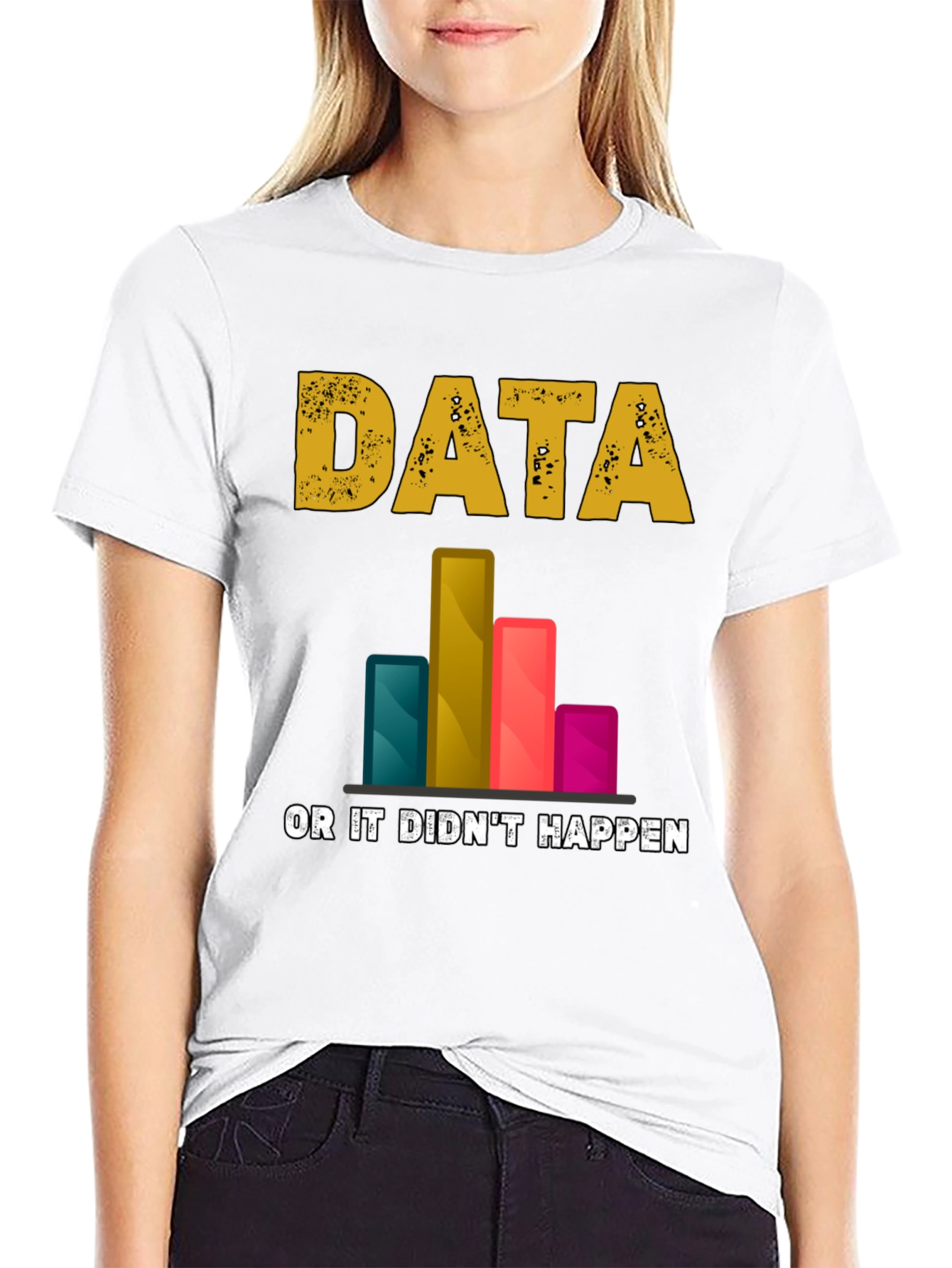 Black Data Science T-Shirt - "Data or it Didn't Happen" view 9