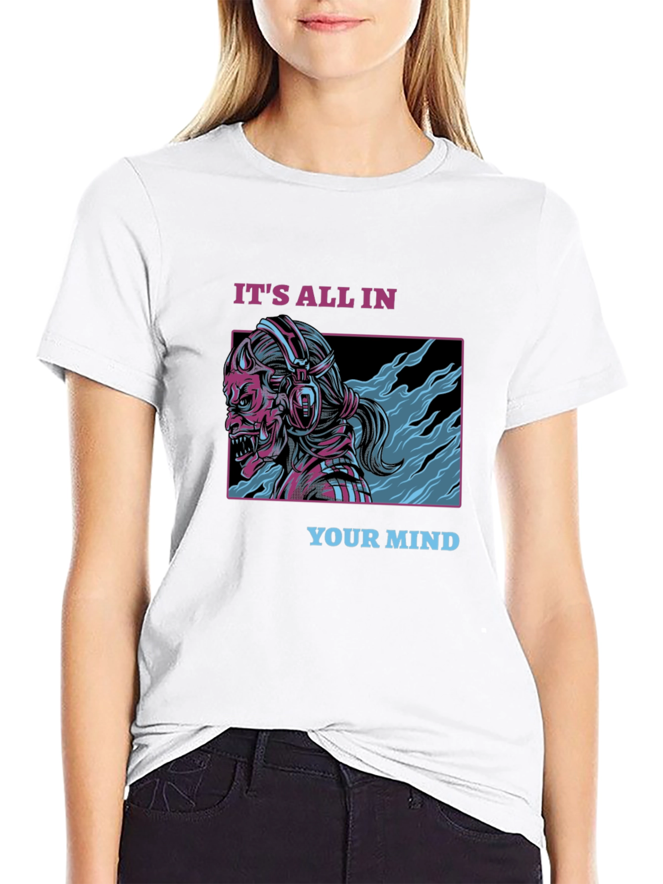 Black It's All In Your Mind Black Graphic Tee view 9