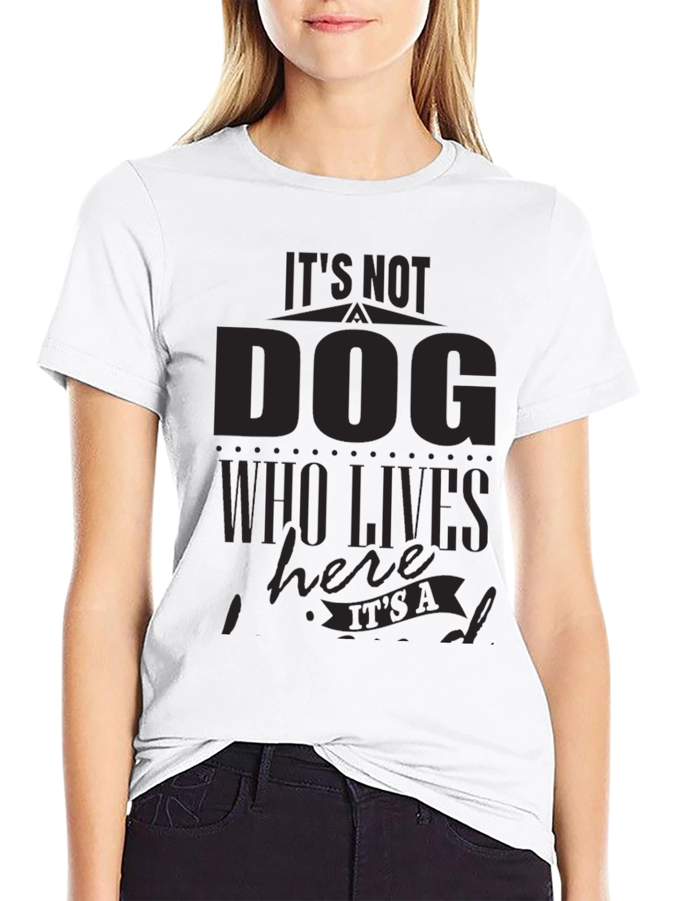 Black It's Not a Dog T-Shirt - Funny Pet Lover Tee view 9