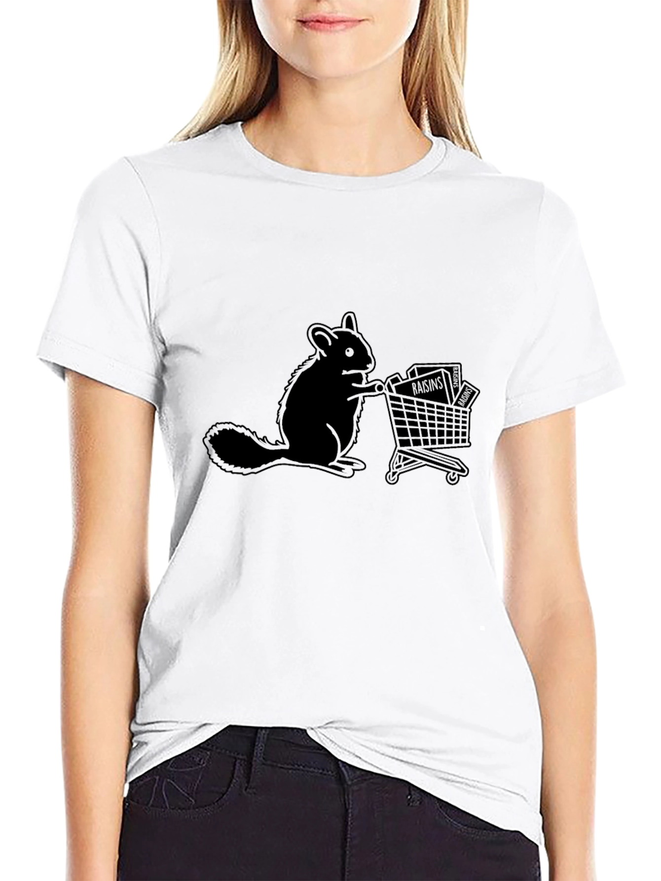 Black Squirrel Shopping Spree Graphic Tee - Black view 9
