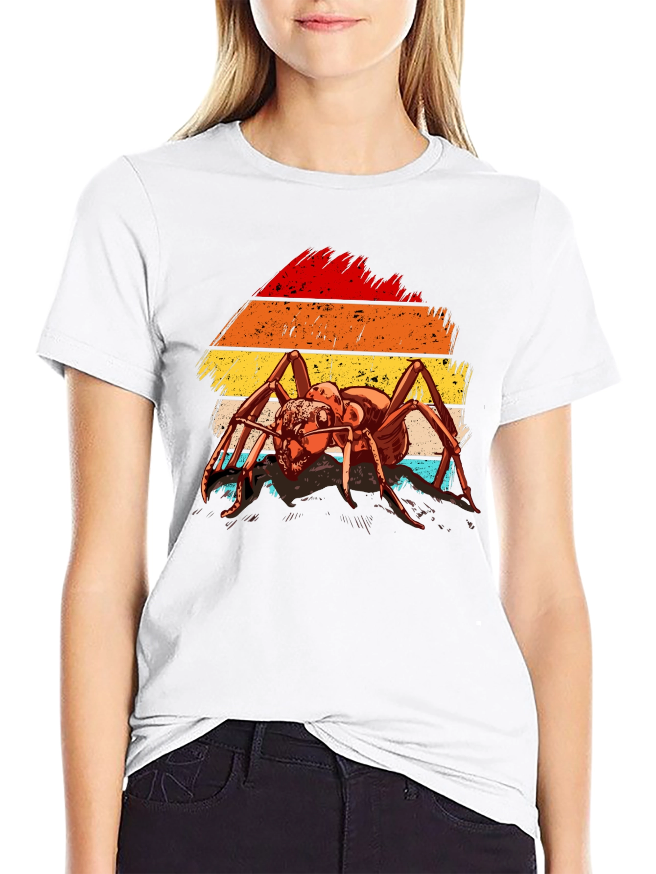 Black Retro Ant Graphic T-Shirt view 9