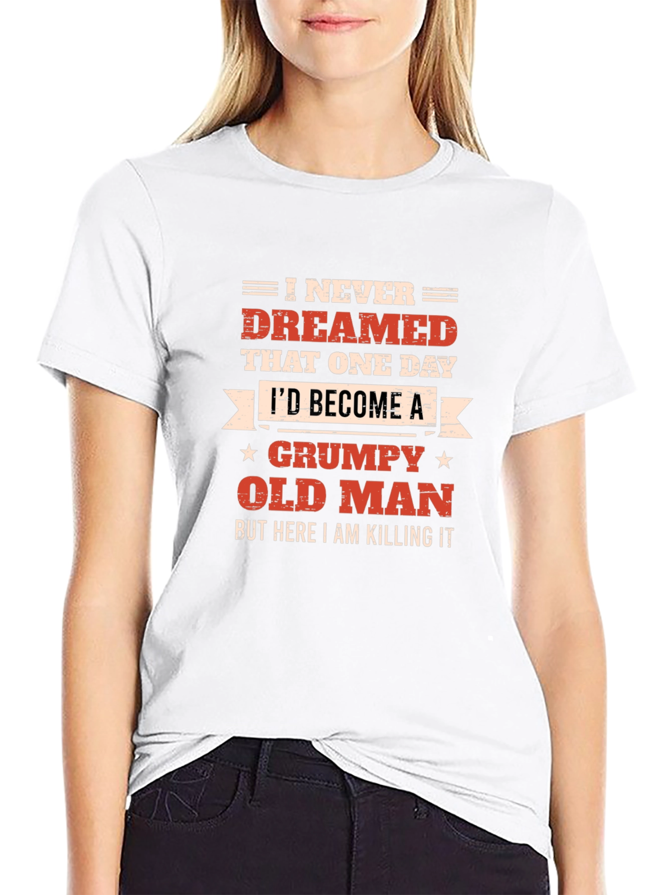Black Grumpy Old Man T-Shirt - Killing It! view 9
