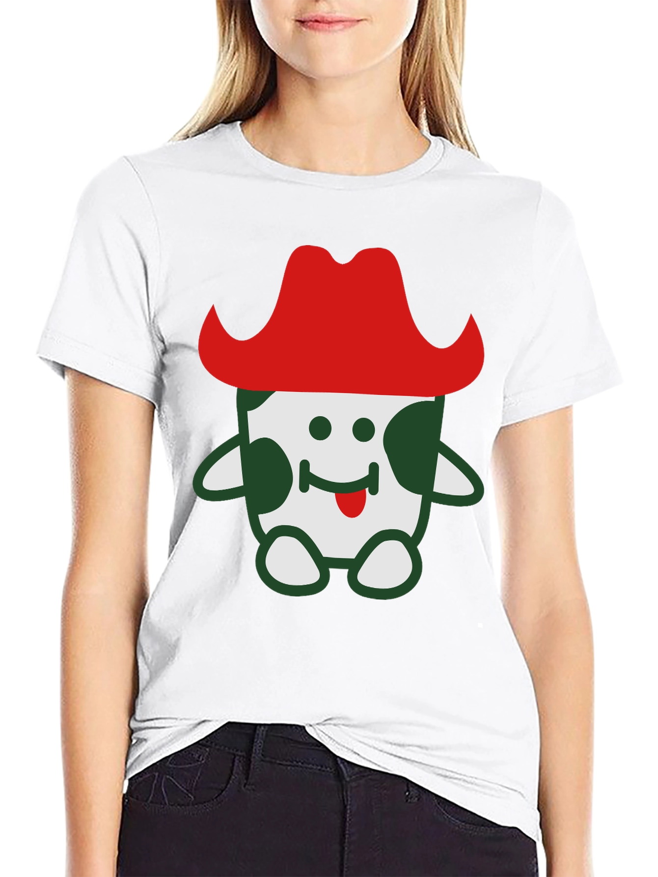 Black Fun Cartoon Cowpoke T-Shirt view 9