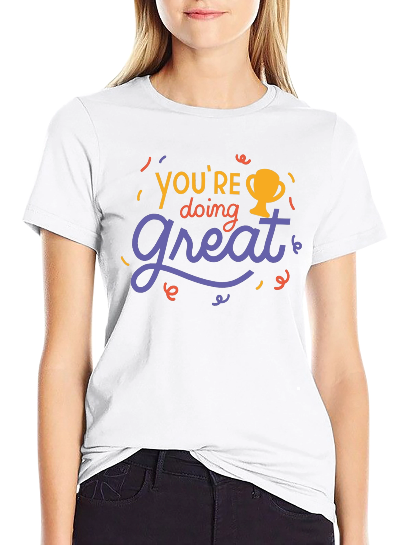 Black You're Doing Great T-Shirt - Motivational Tee view 9