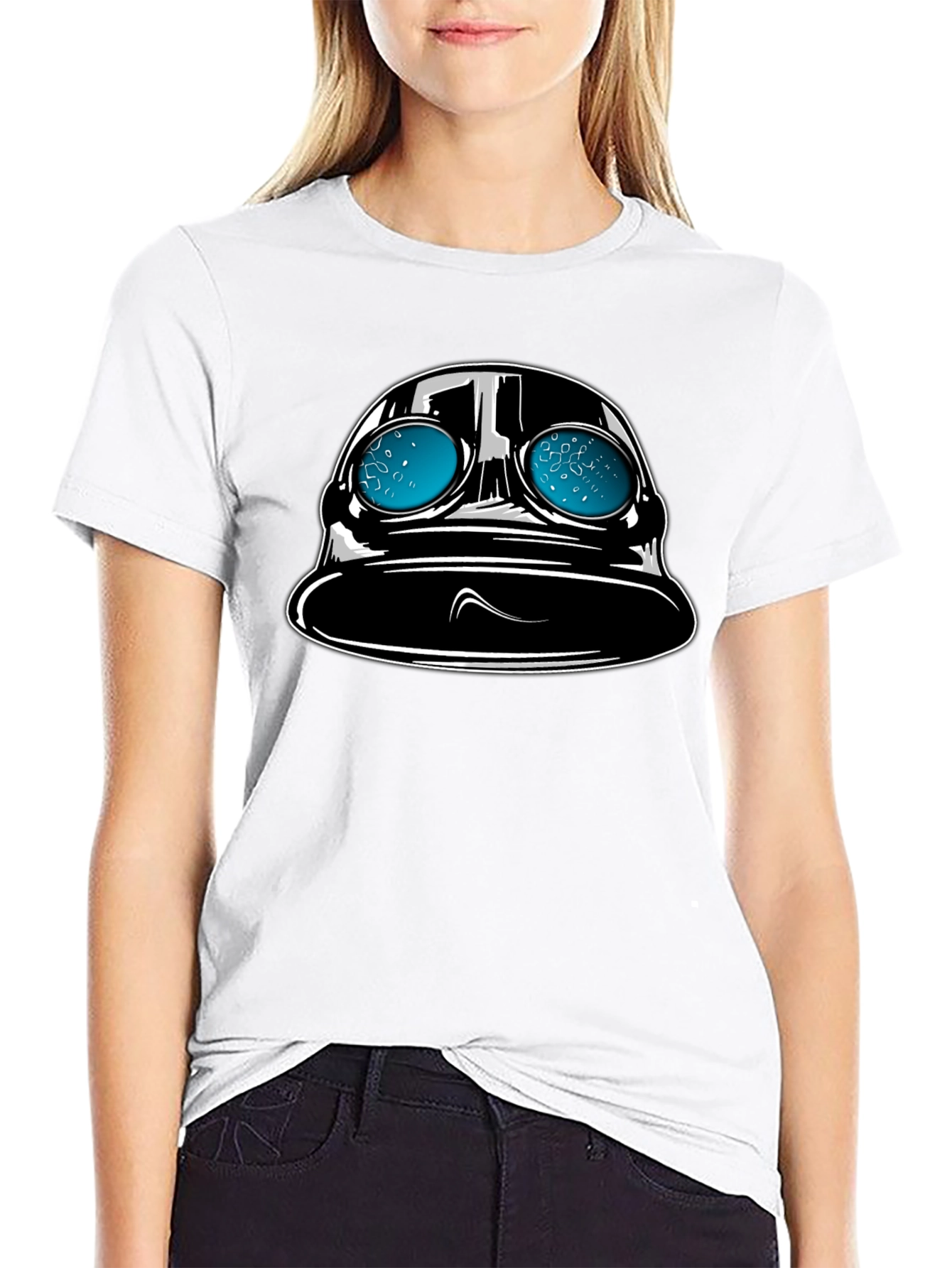 Black Vintage Style Diving Helmet Graphic T-Shirt - Black view 9