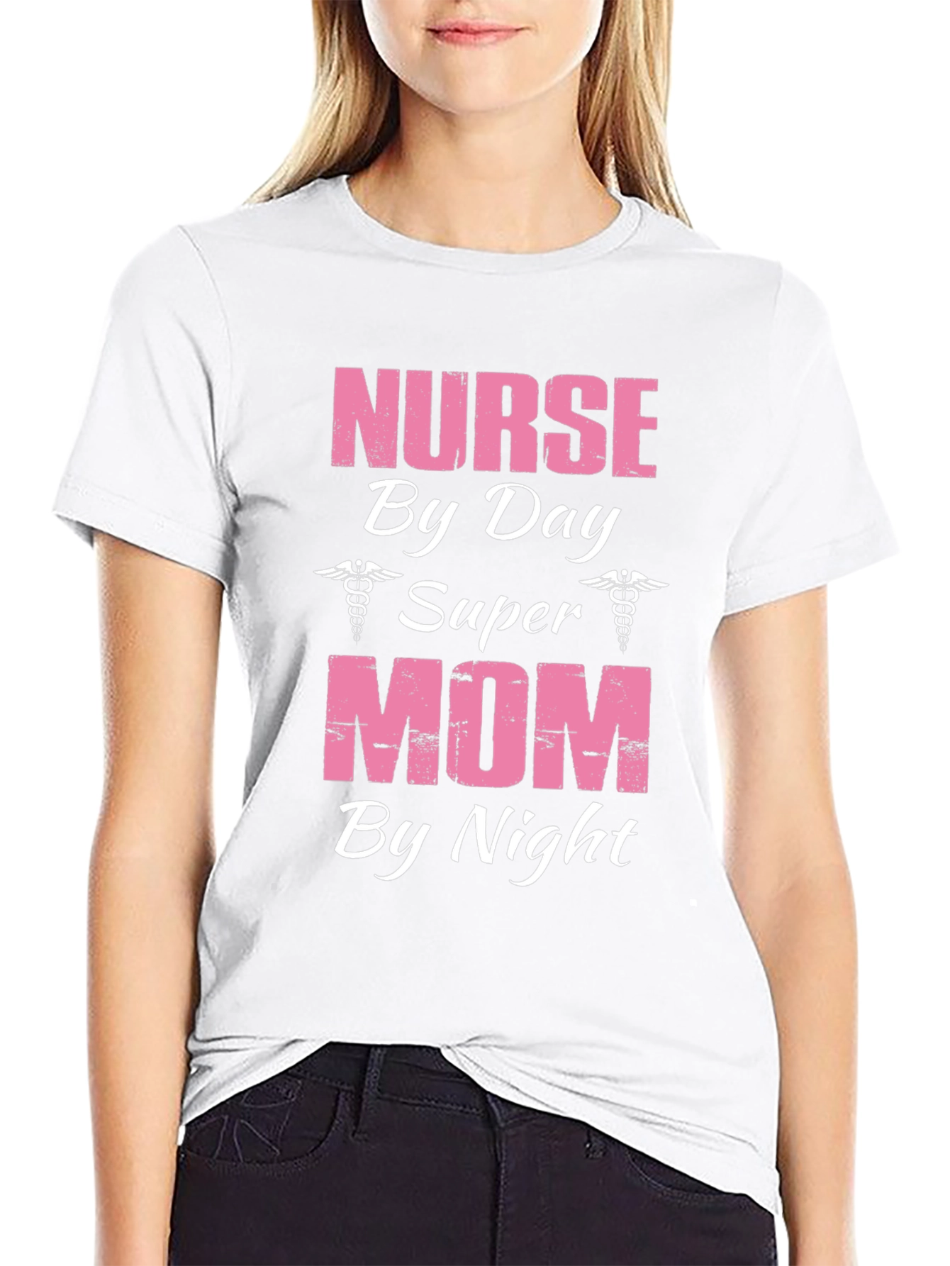 Black Nurse by Day, Super Mom by Night T-Shirt view 9