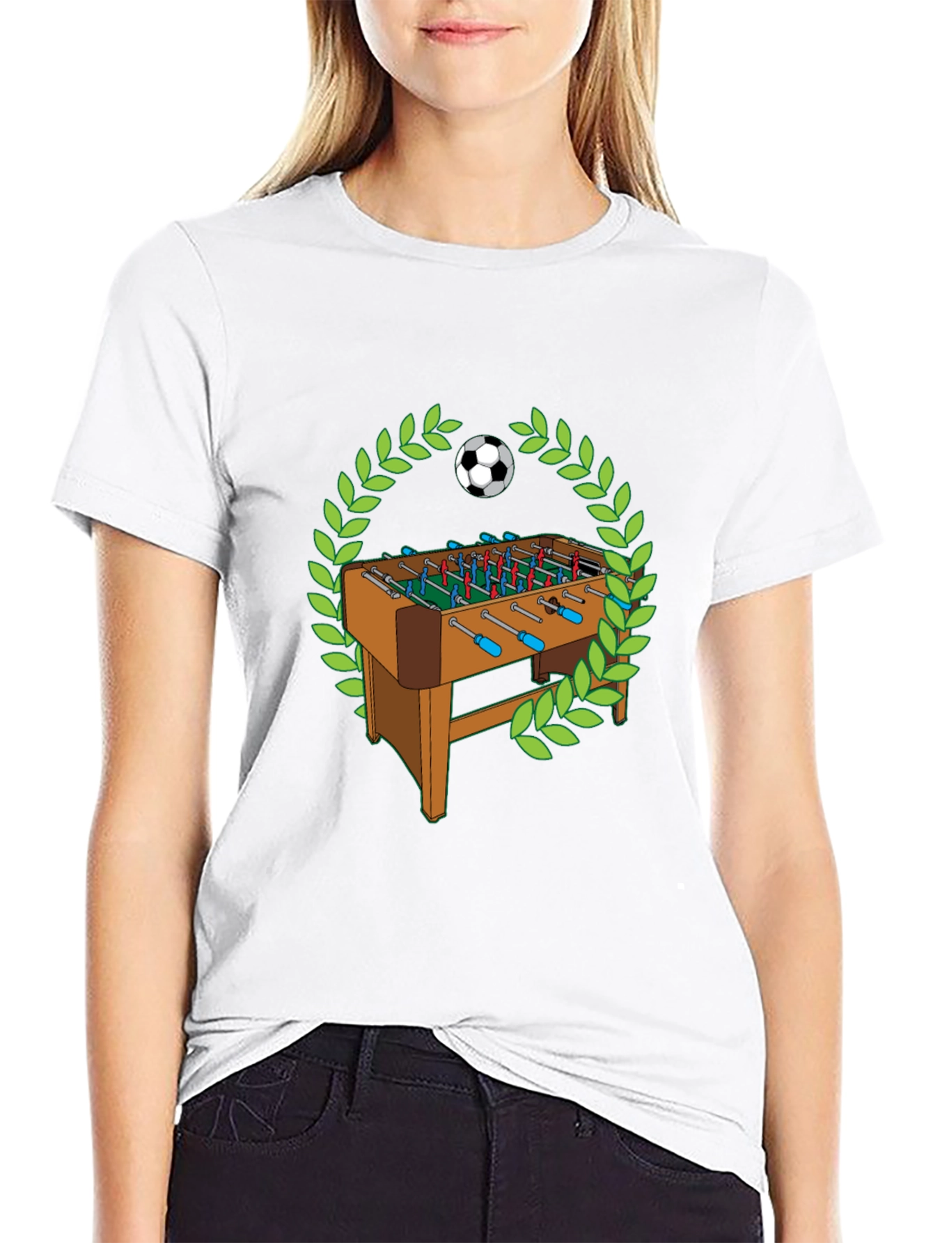 Black Foosball T-Shirt - Table Soccer Graphic Tee view 9