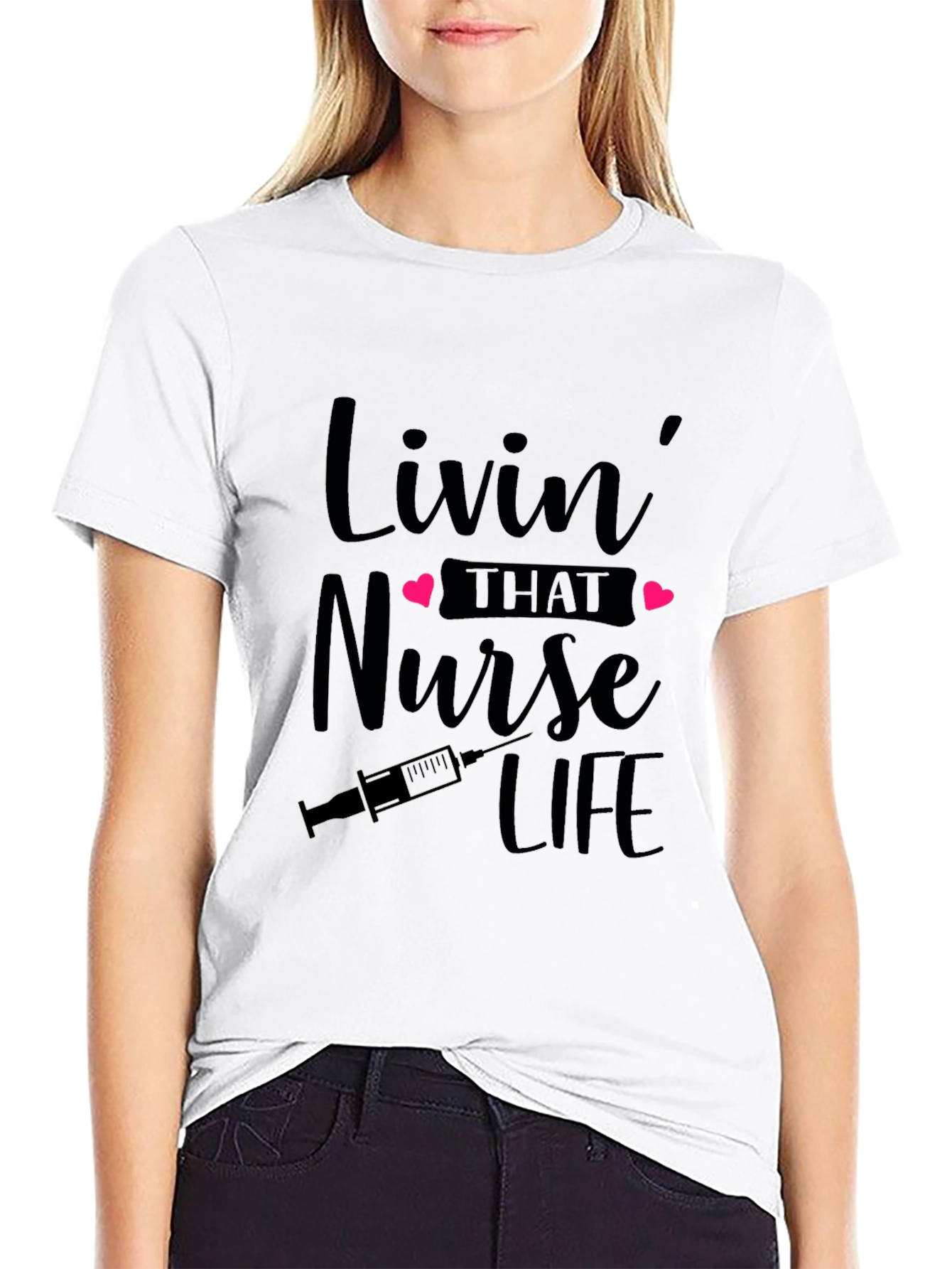 Black Nurse Life T-Shirt - Livin' That Nurse Life view 9