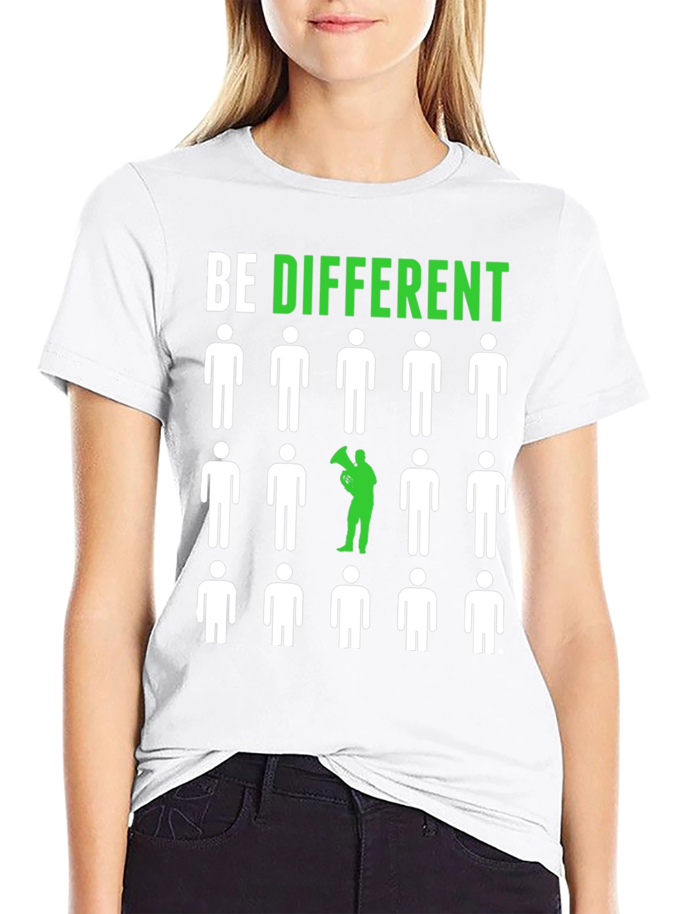 Black Be Different Graphic Tee - Unique Statement Shirt view 9