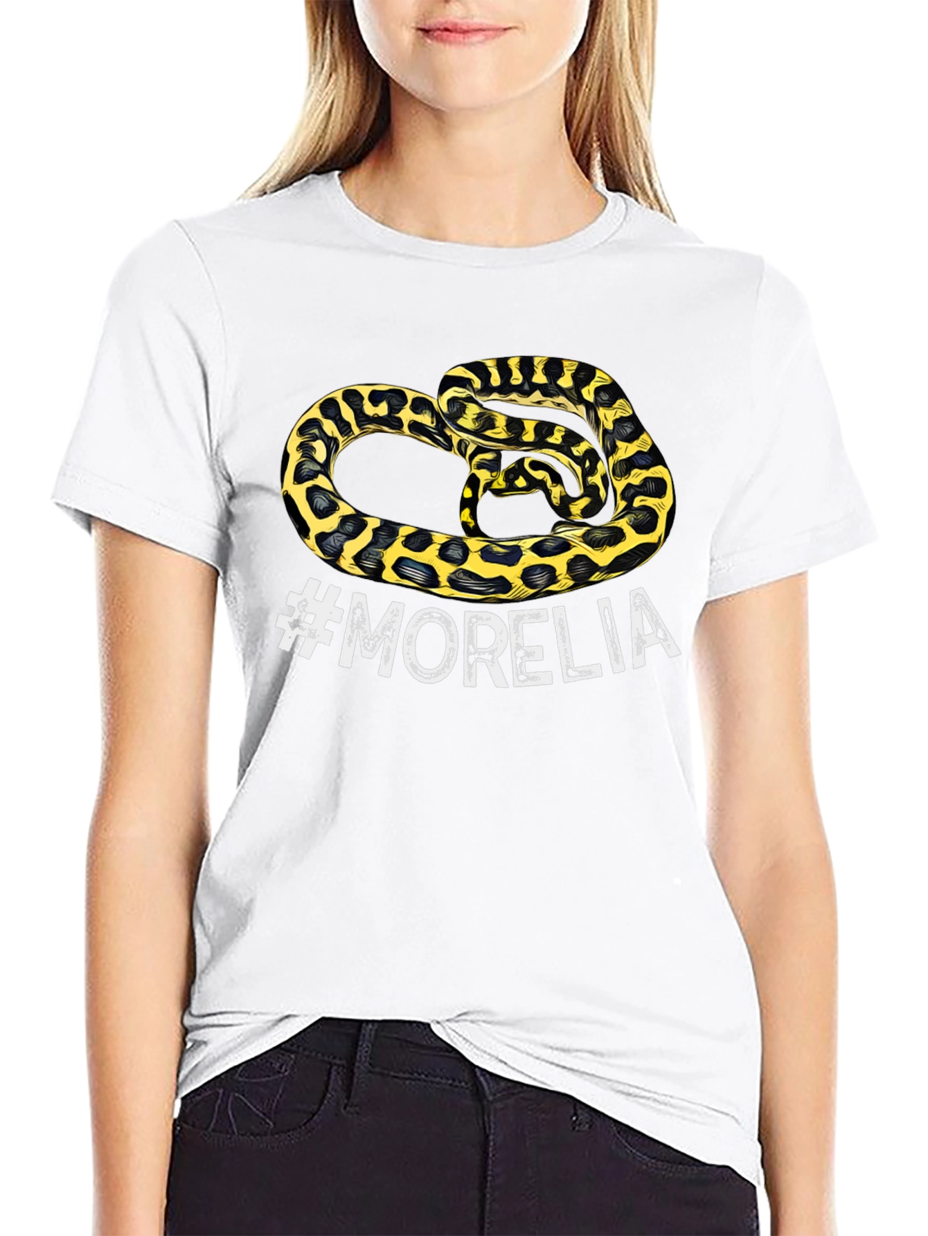 Black Morelia Snake Graphic T-Shirt - Men's Black Tee view 9
