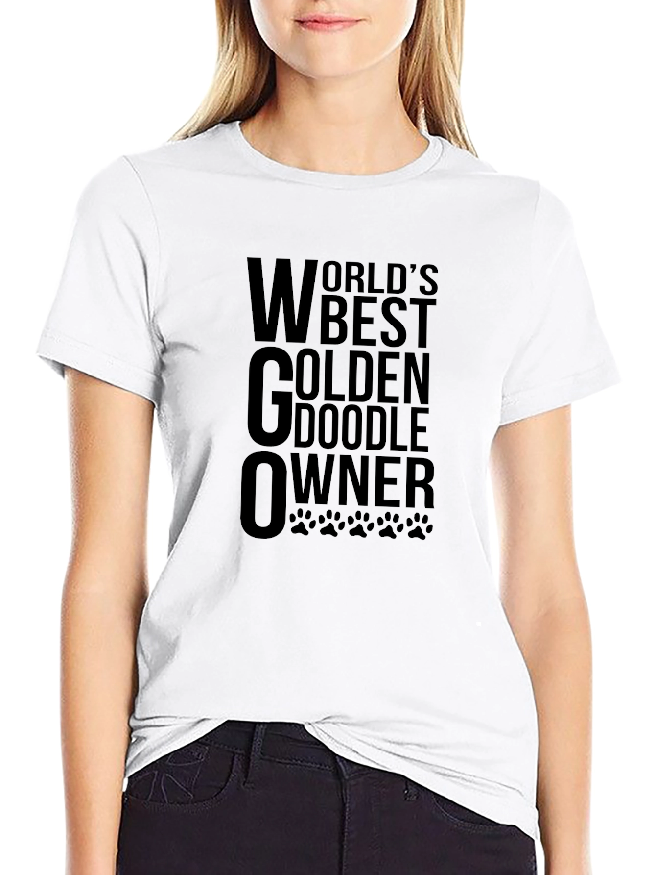 Black World's Best Goldendoodle Owner Black T-Shirt view 9