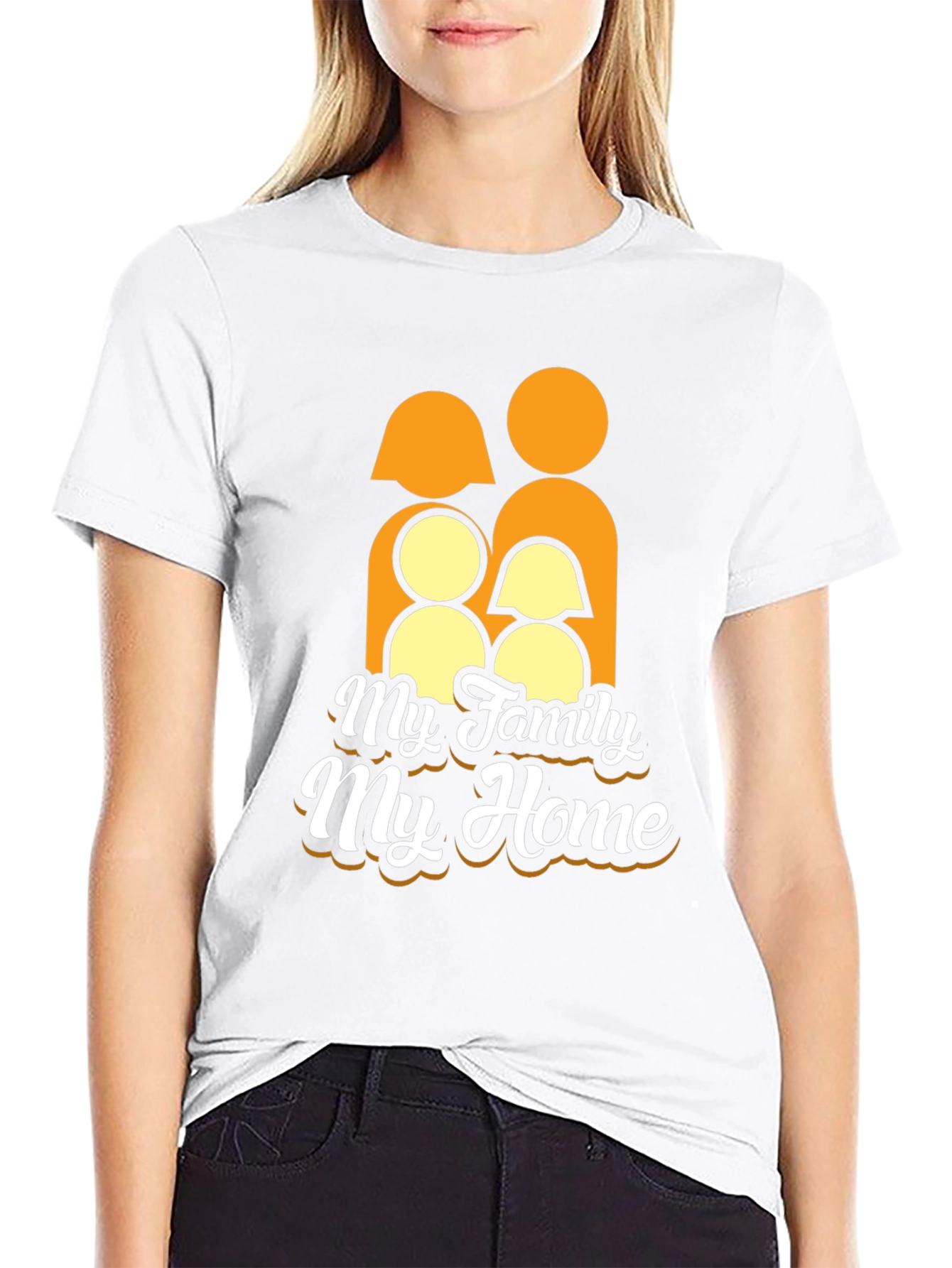 Black Family Home Graphic Tee - Black Unisex T-Shirt view 9