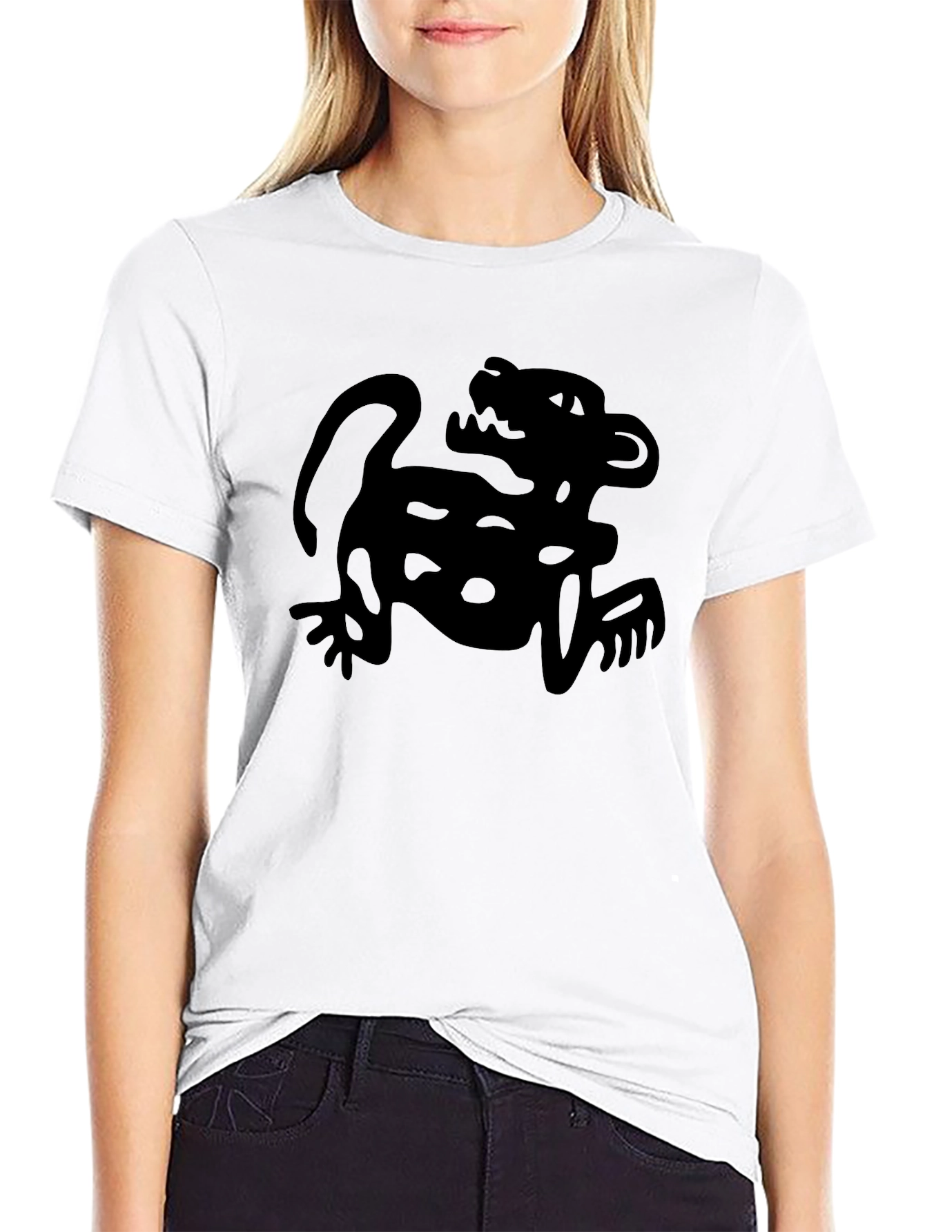 Black Black Jaguar Graphic Tee - Men's Crew Neck T-Shirt view 9