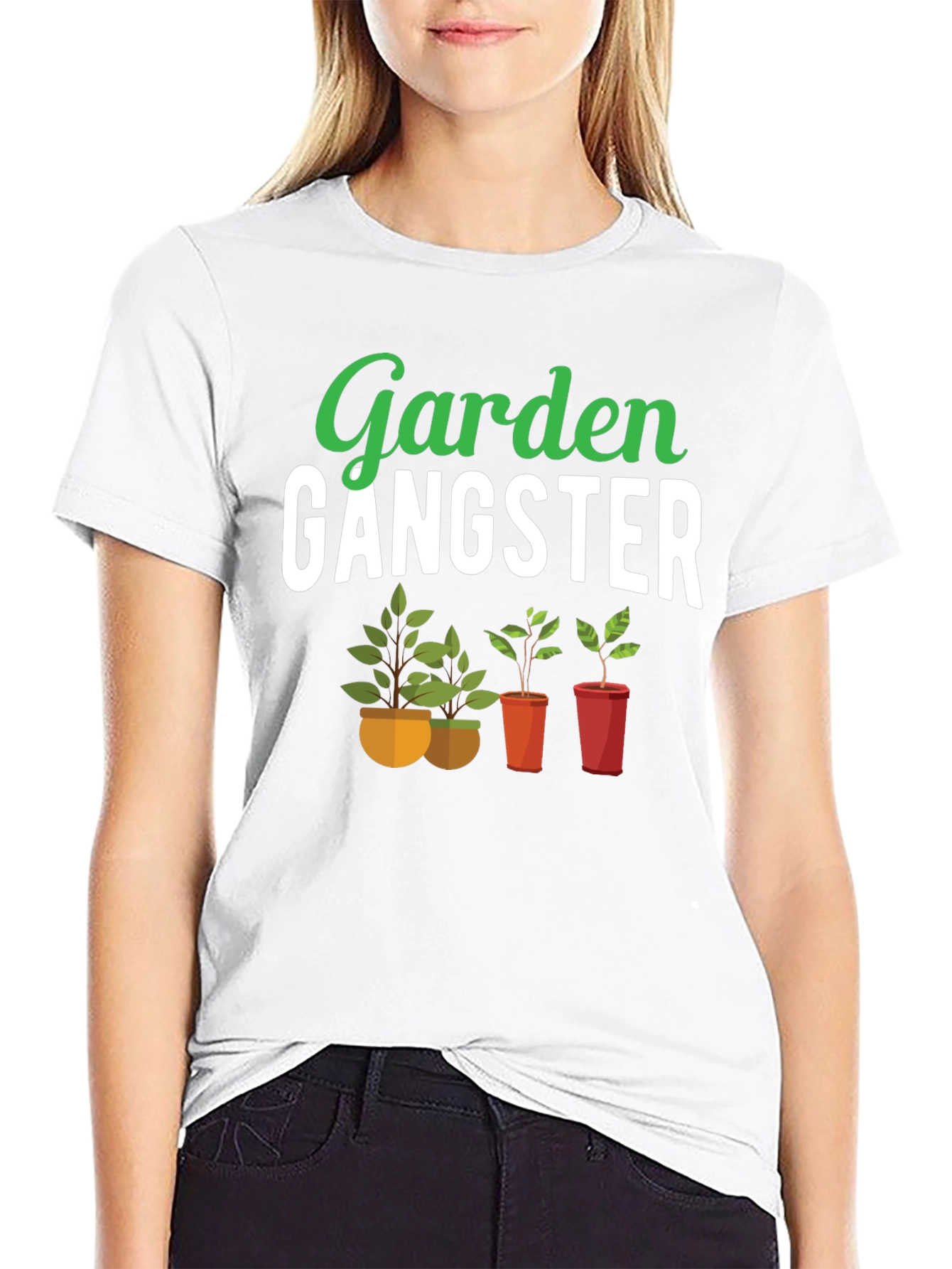 Black Garden Gangster T-Shirt - Gardening Humor Tee view 9