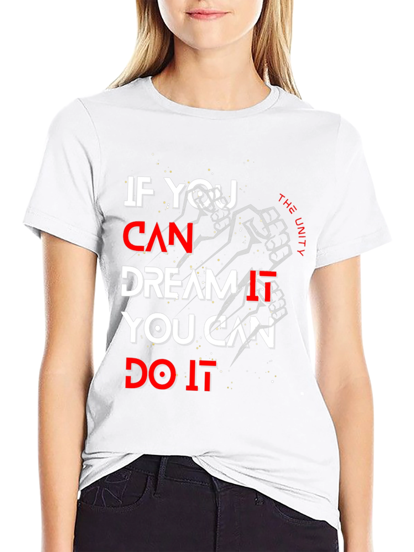 Black Inspirational Graphic Tee - If You Can Dream It, Do It! view 9