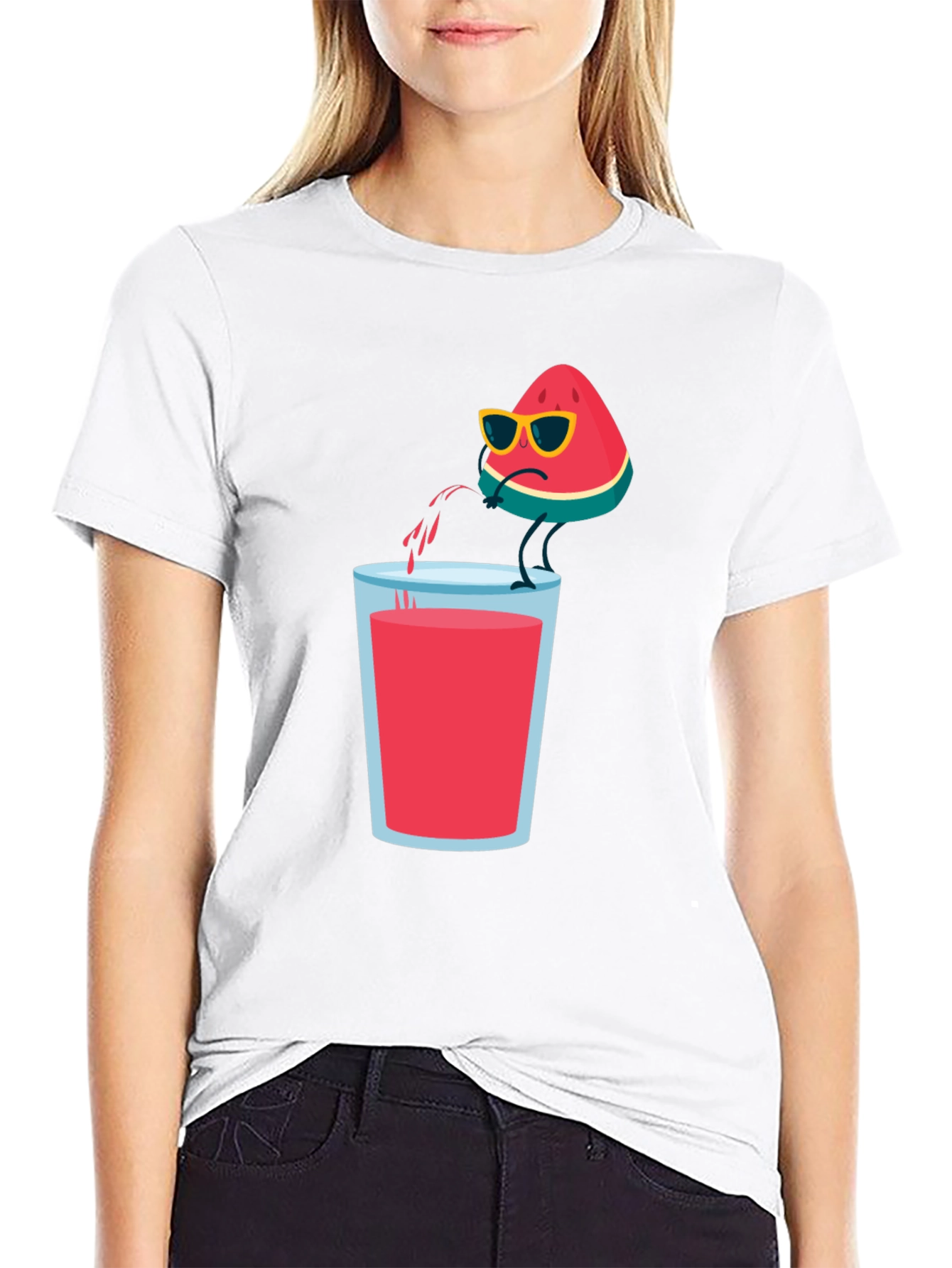 Black Cool Watermelon T-Shirt view 9