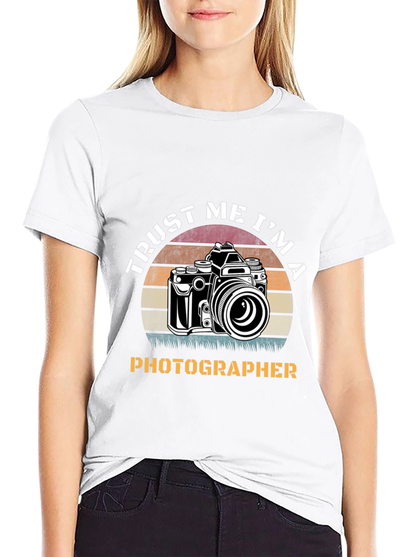 Black Trust Me I'm A Photographer T-Shirt view 9