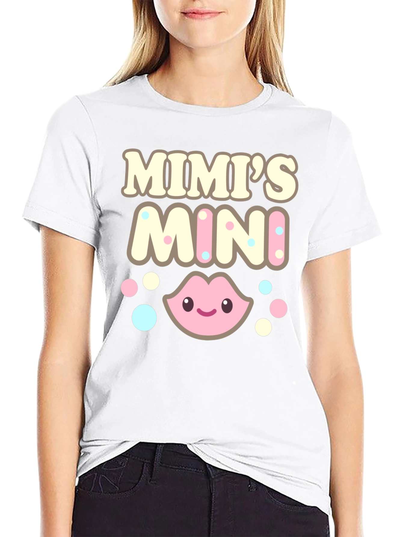 Black Mimi's Mini T-Shirt Cute Matching Family Outfit view 9