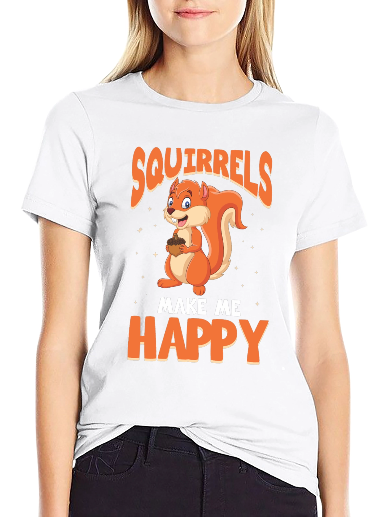 Black Squirrels Make Me Happy T-Shirt view 9