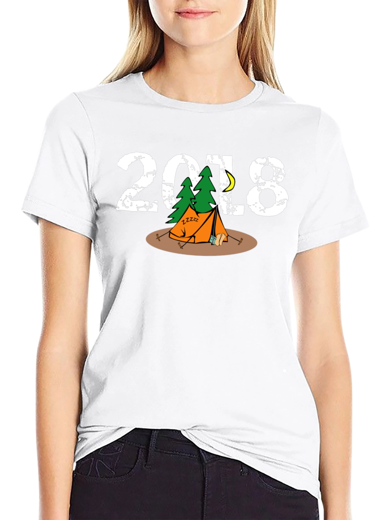 Black Camping Trip 2018 Graphic T-Shirt view 9