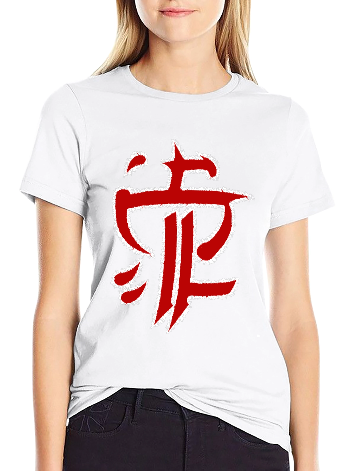 Black Symbolic Graphic Tee - Soft Cotton Blend view 9