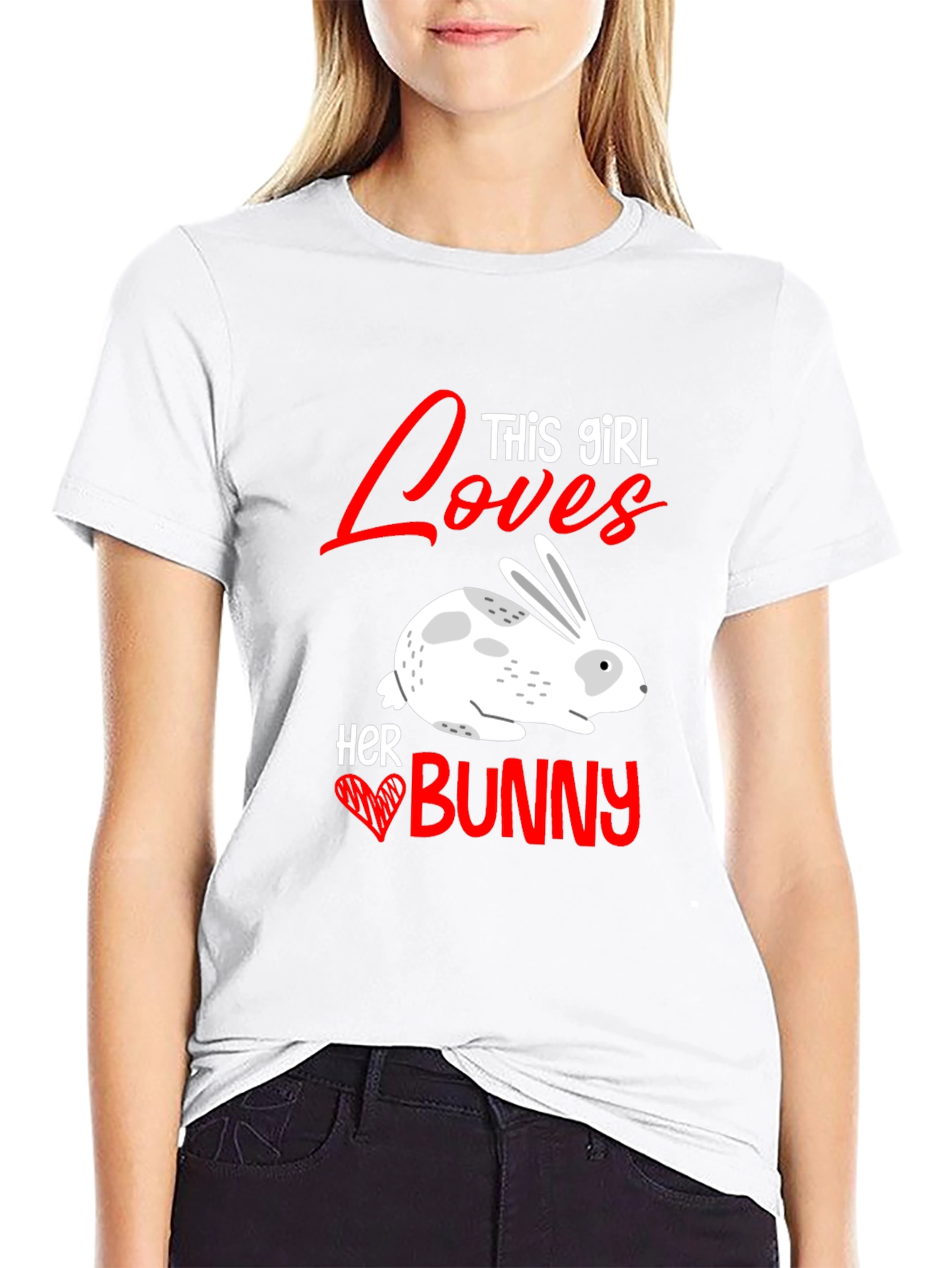Black Girl Loves Bunny T-Shirt - Cute Rabbit Tee view 9