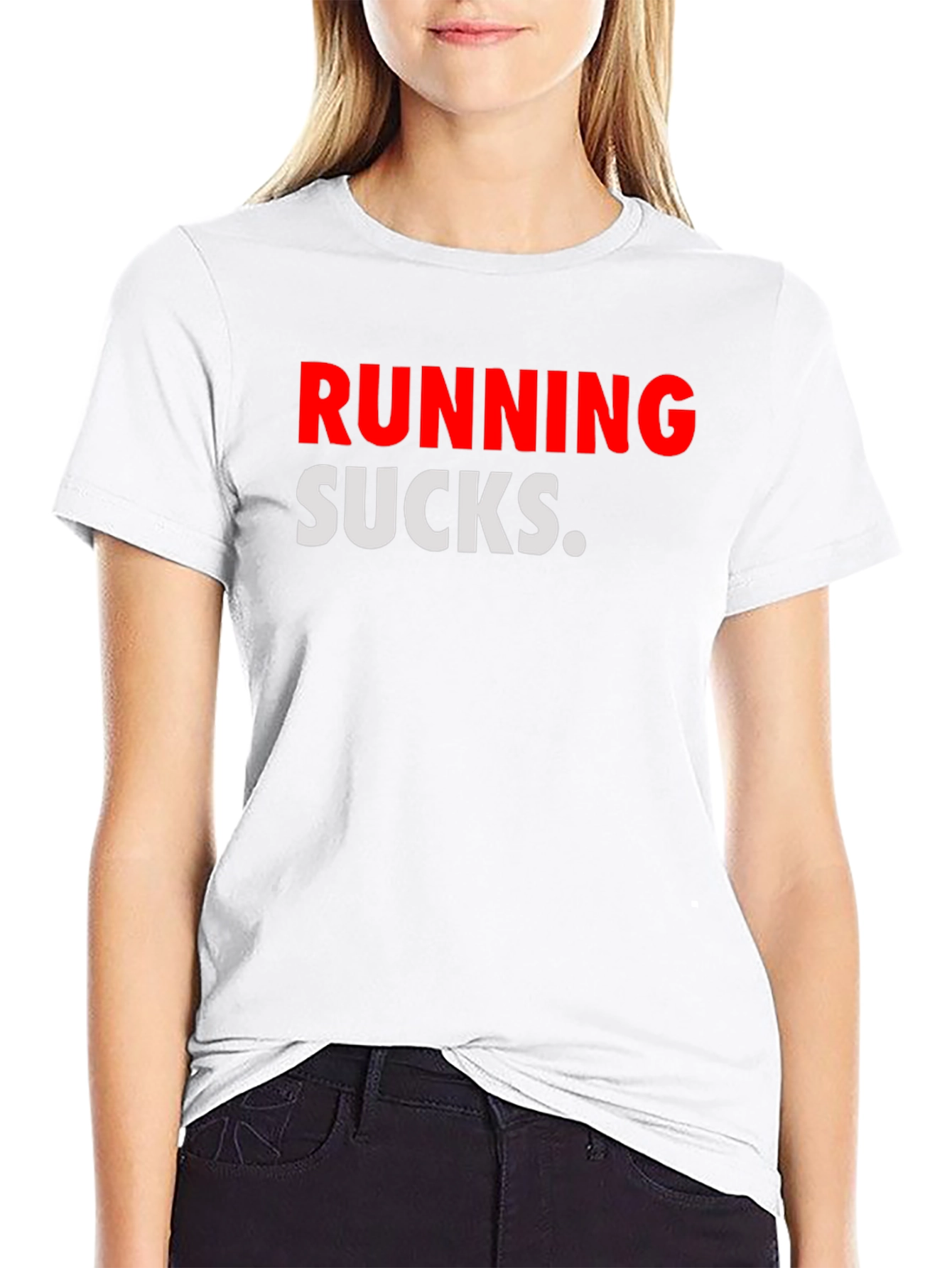 Black Running Sucks Graphic Tee view 9