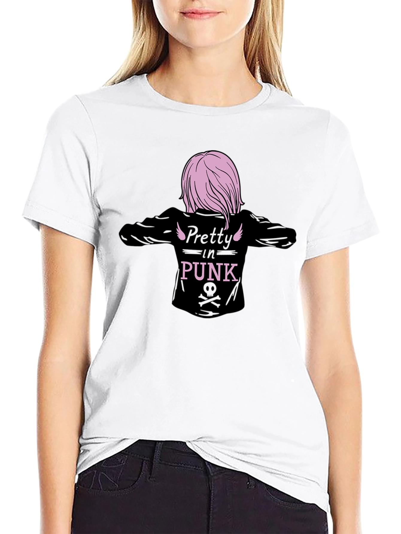 Black Pretty in Punk Graphic T-Shirt view 9