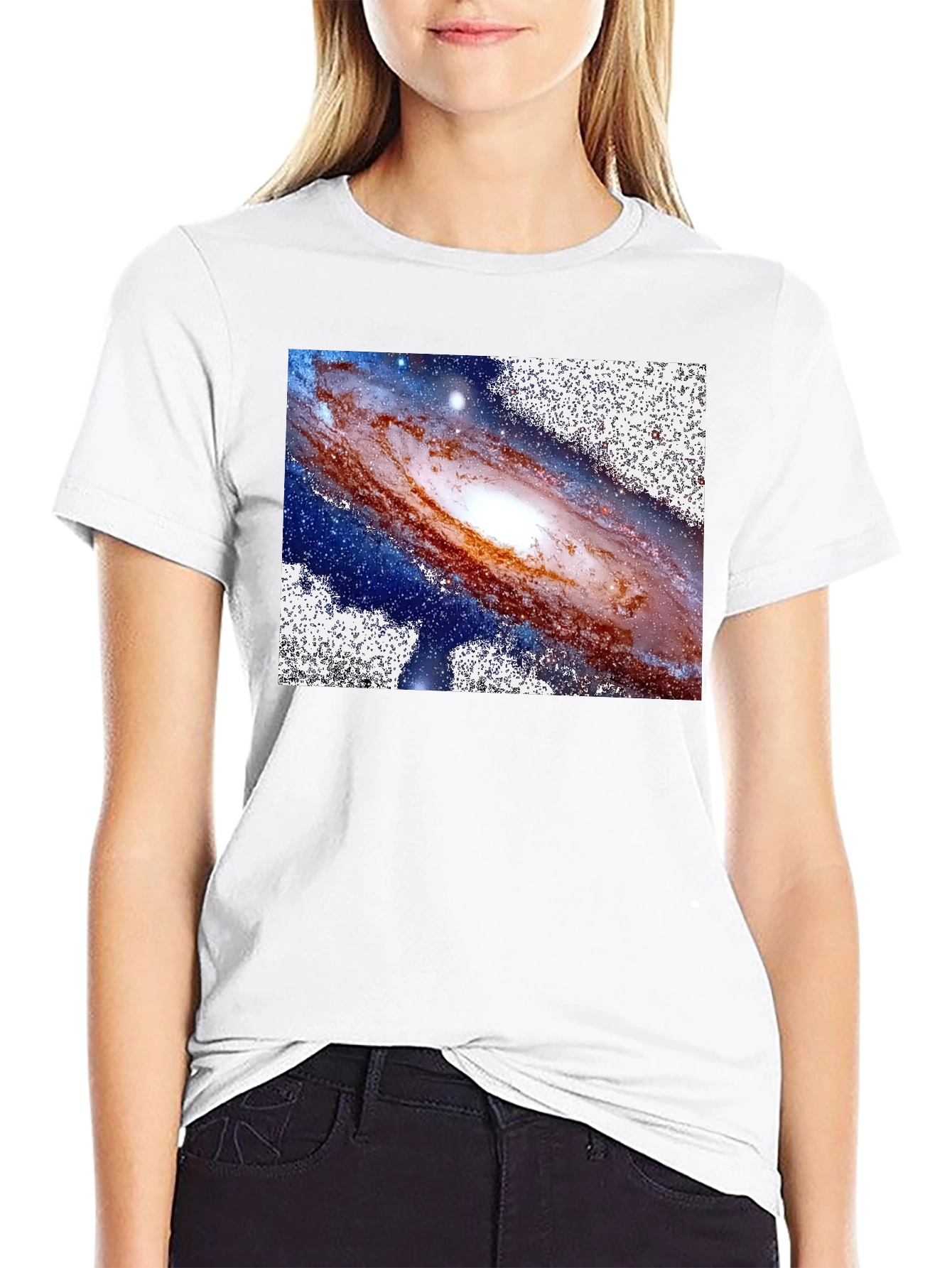 Black Galaxy Graphic Tee - Black Unisex T-Shirt view 9