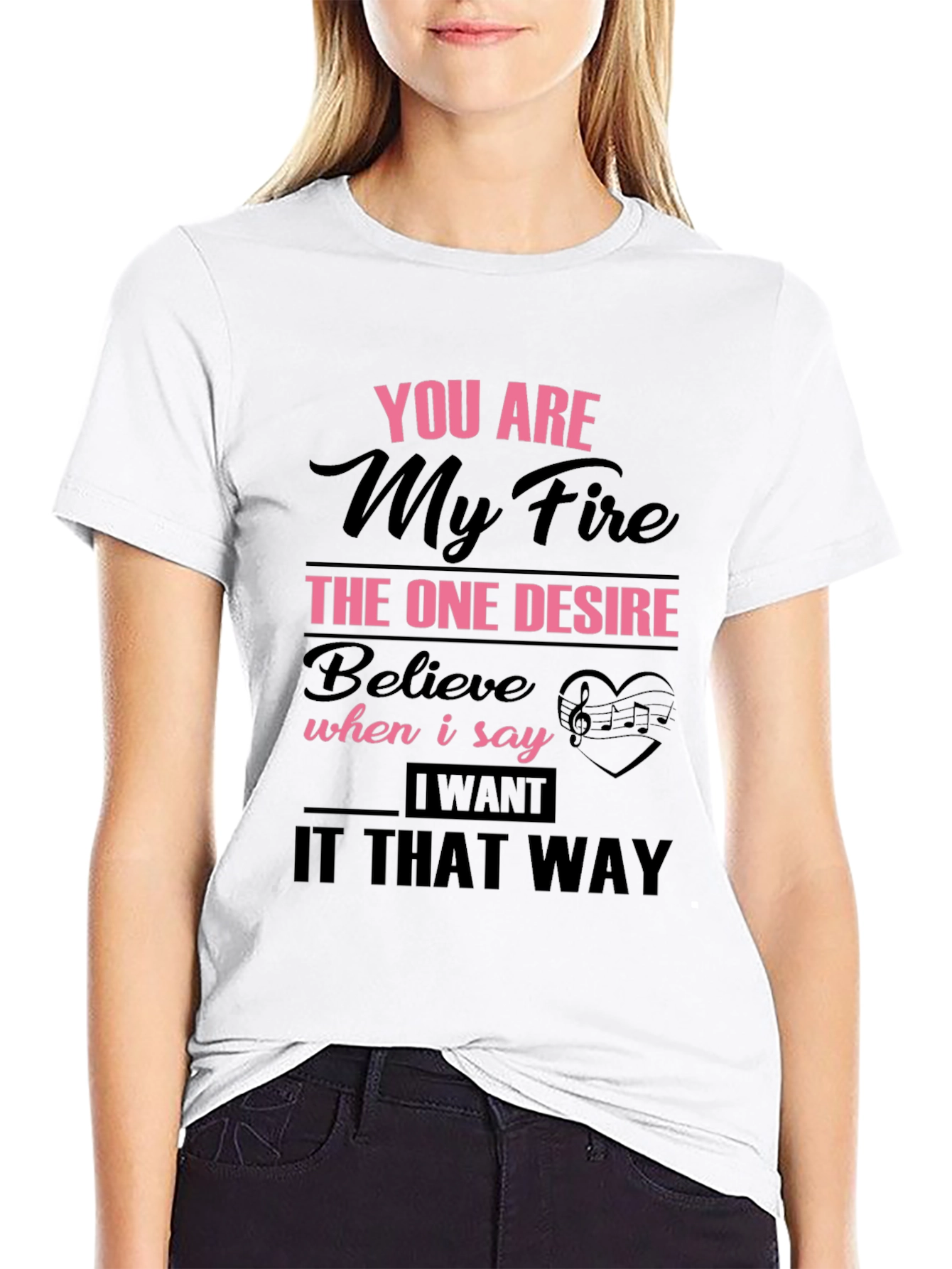 Black You Are My Fire Graphic T-Shirt view 9