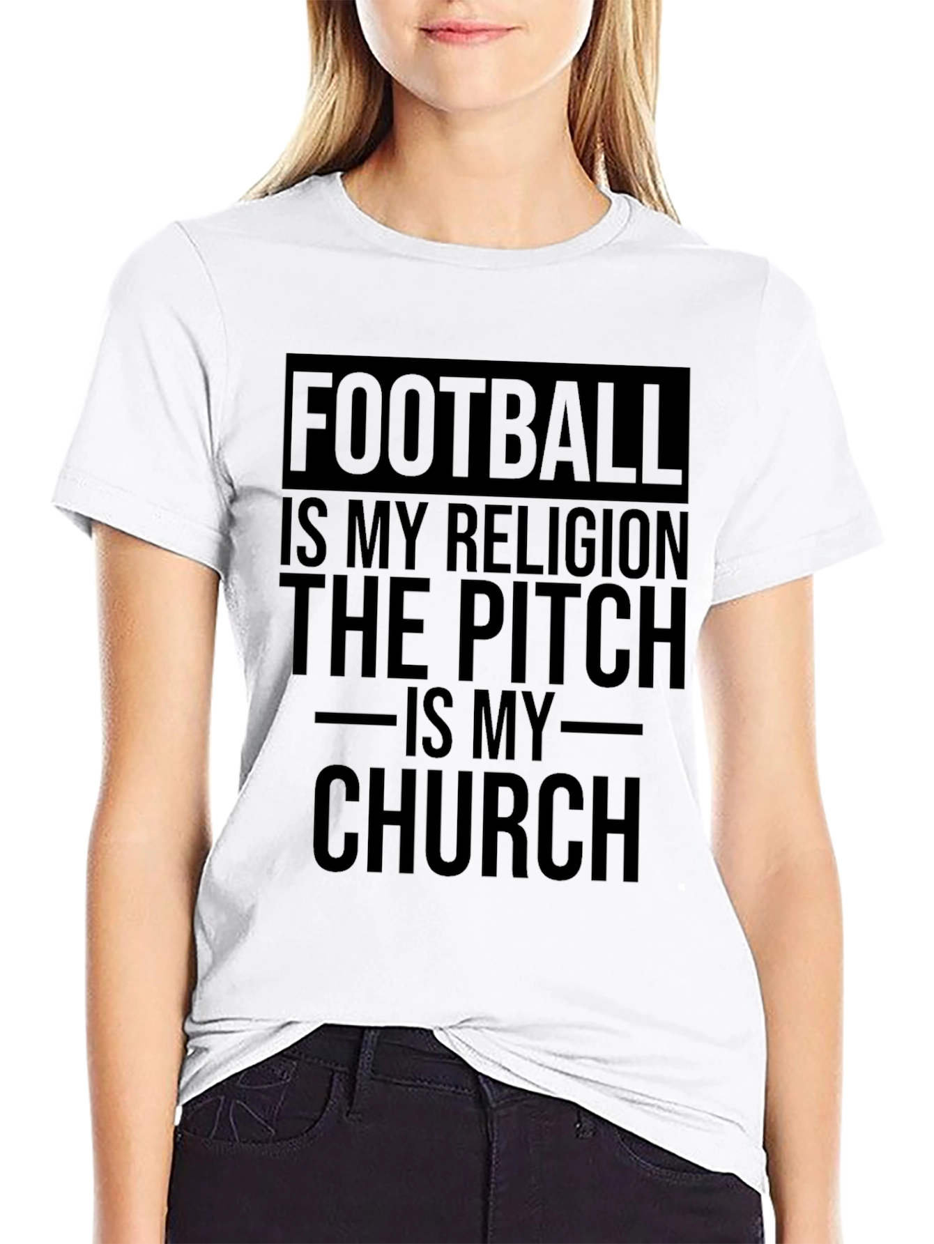 Black Football Is My Religion T-Shirt view 9