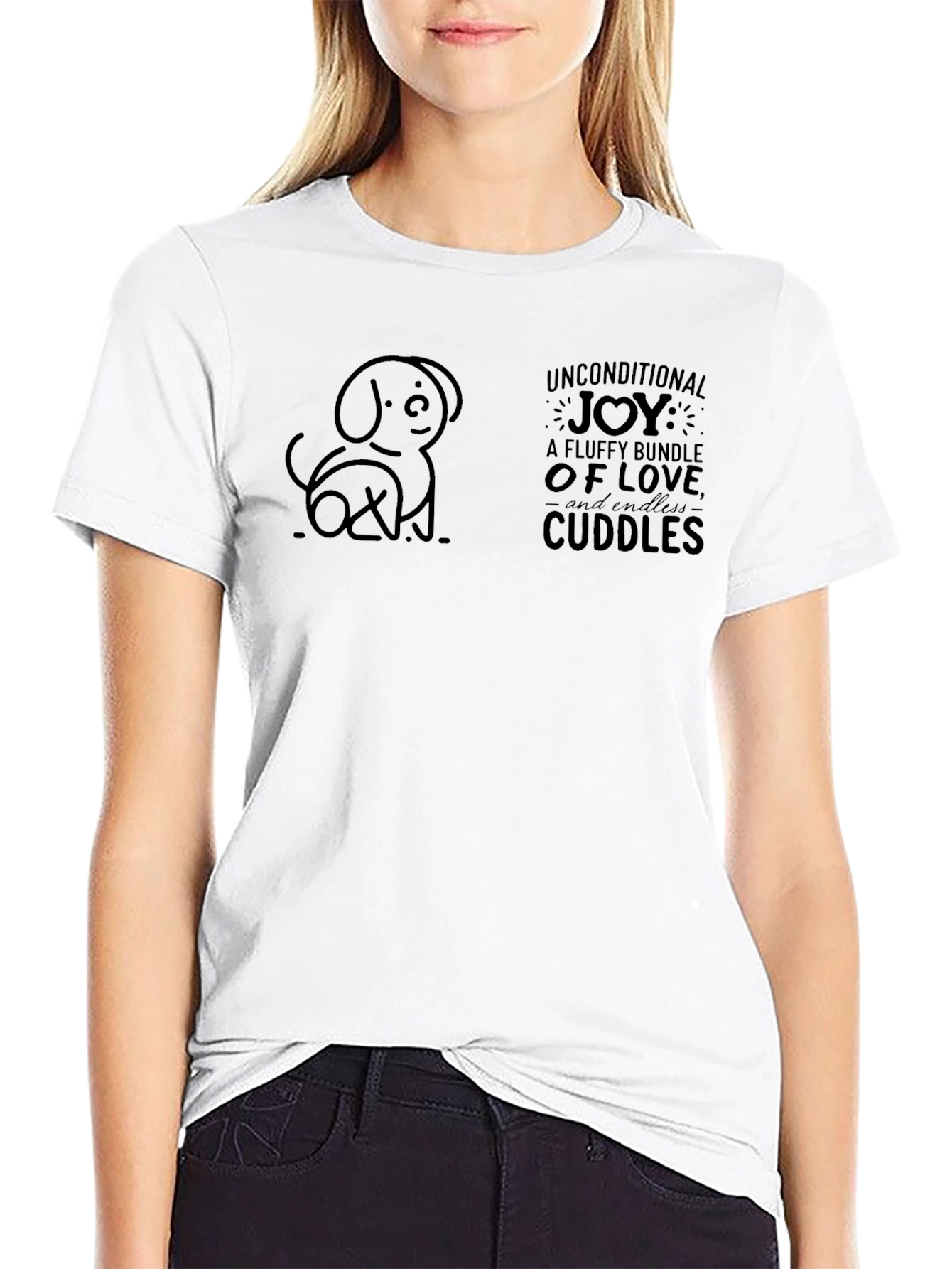 Black Dog Lover Graphic Tee - Unconditional Joy & Cuddles view 9