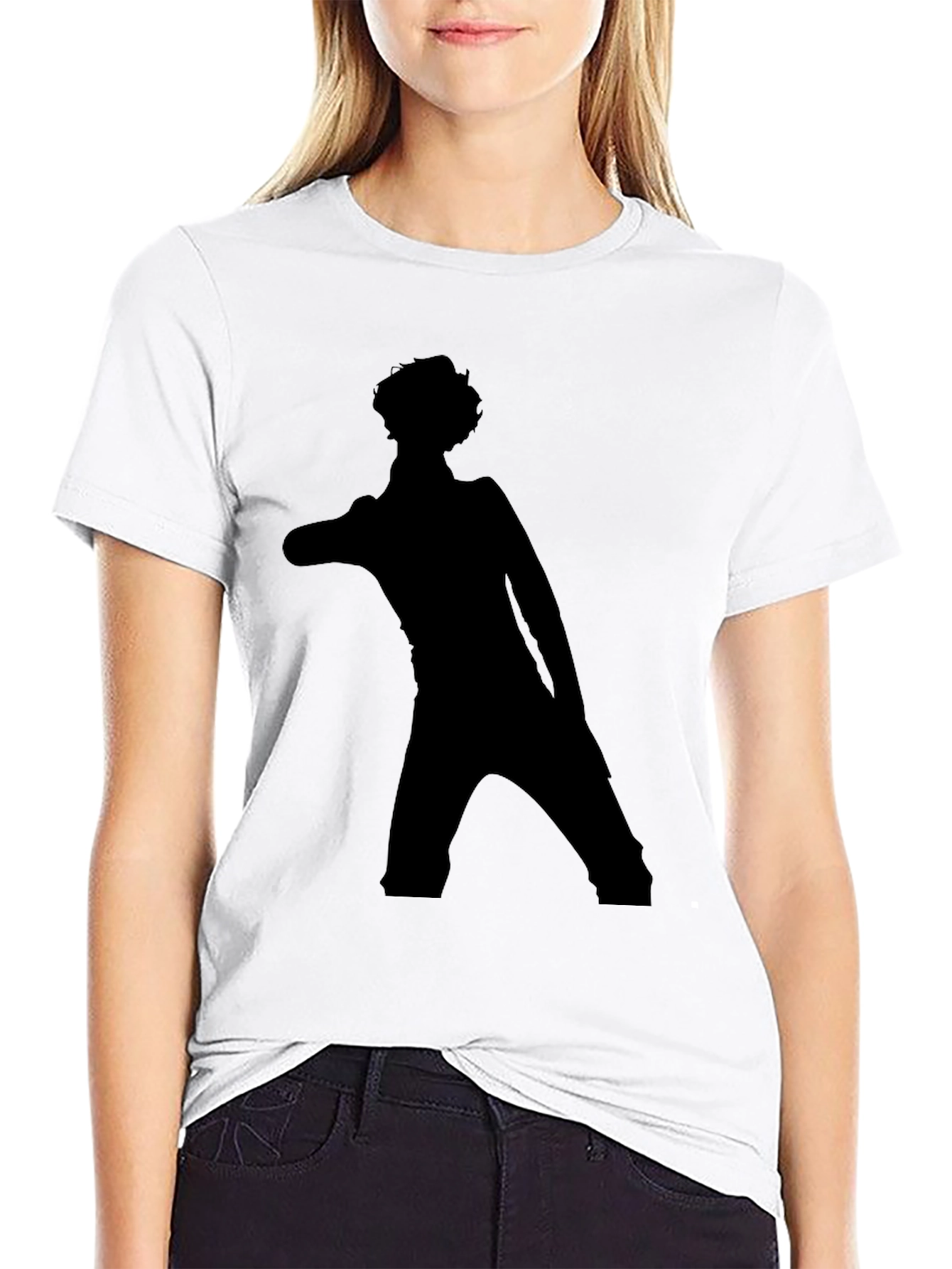 Black Silhouette Graphic Tee - Classic Black view 9