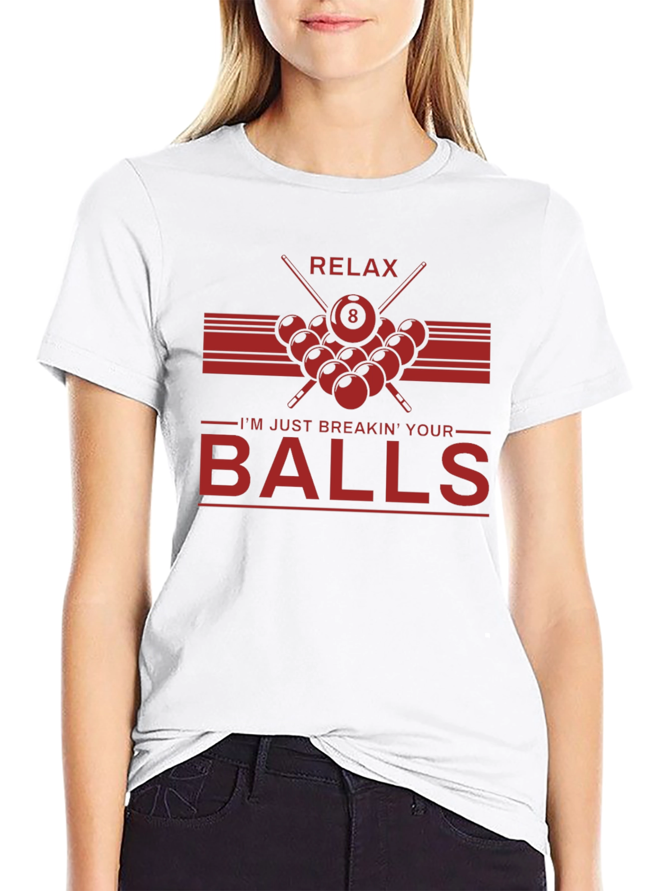 Black Relax Breakin' Balls Graphic Tee - Billiards Shirt view 9