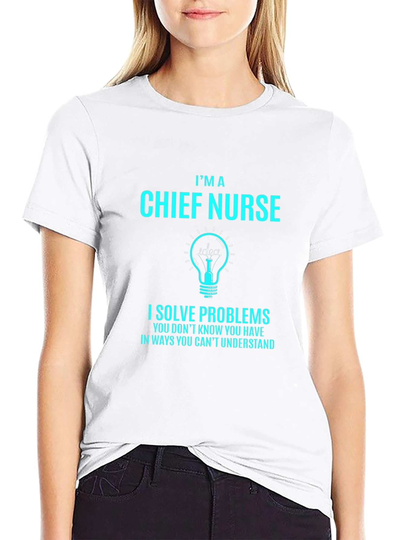 Black Chief Nurse Problem Solver T-Shirt view 9