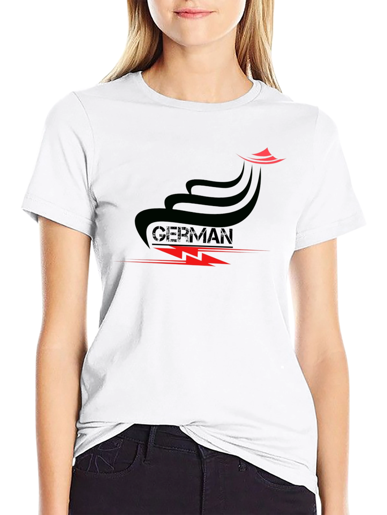 Black German Style Black Graphic Tee view 9