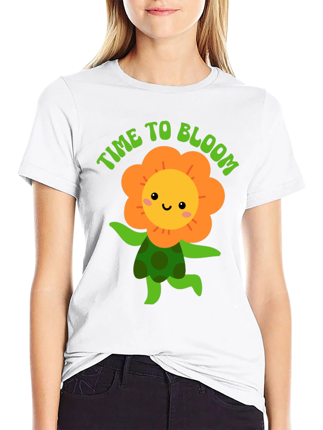 Black Time to Bloom Graphic T-Shirt view 9