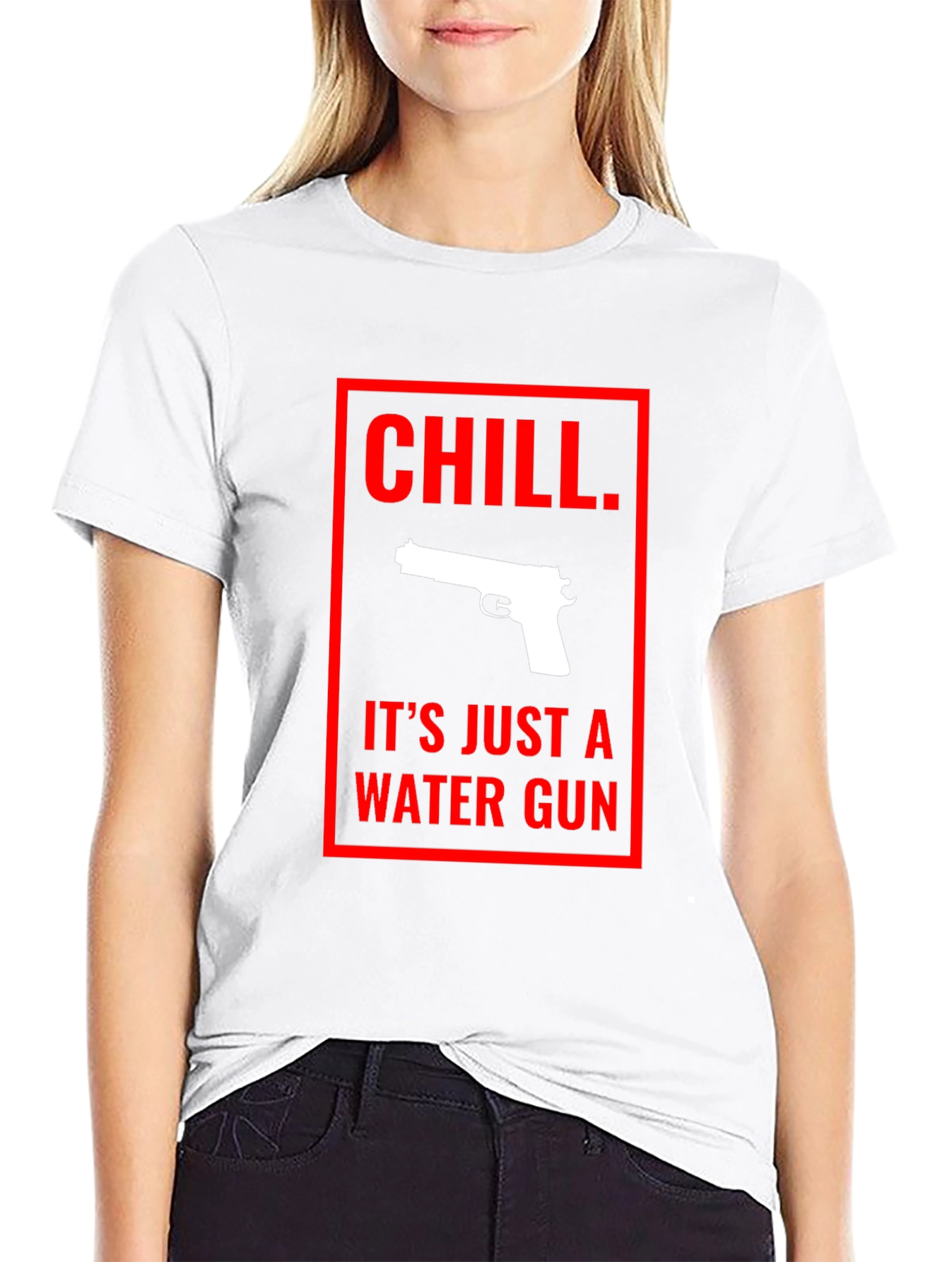 Black Chill Water Gun Graphic Tee - Black view 9