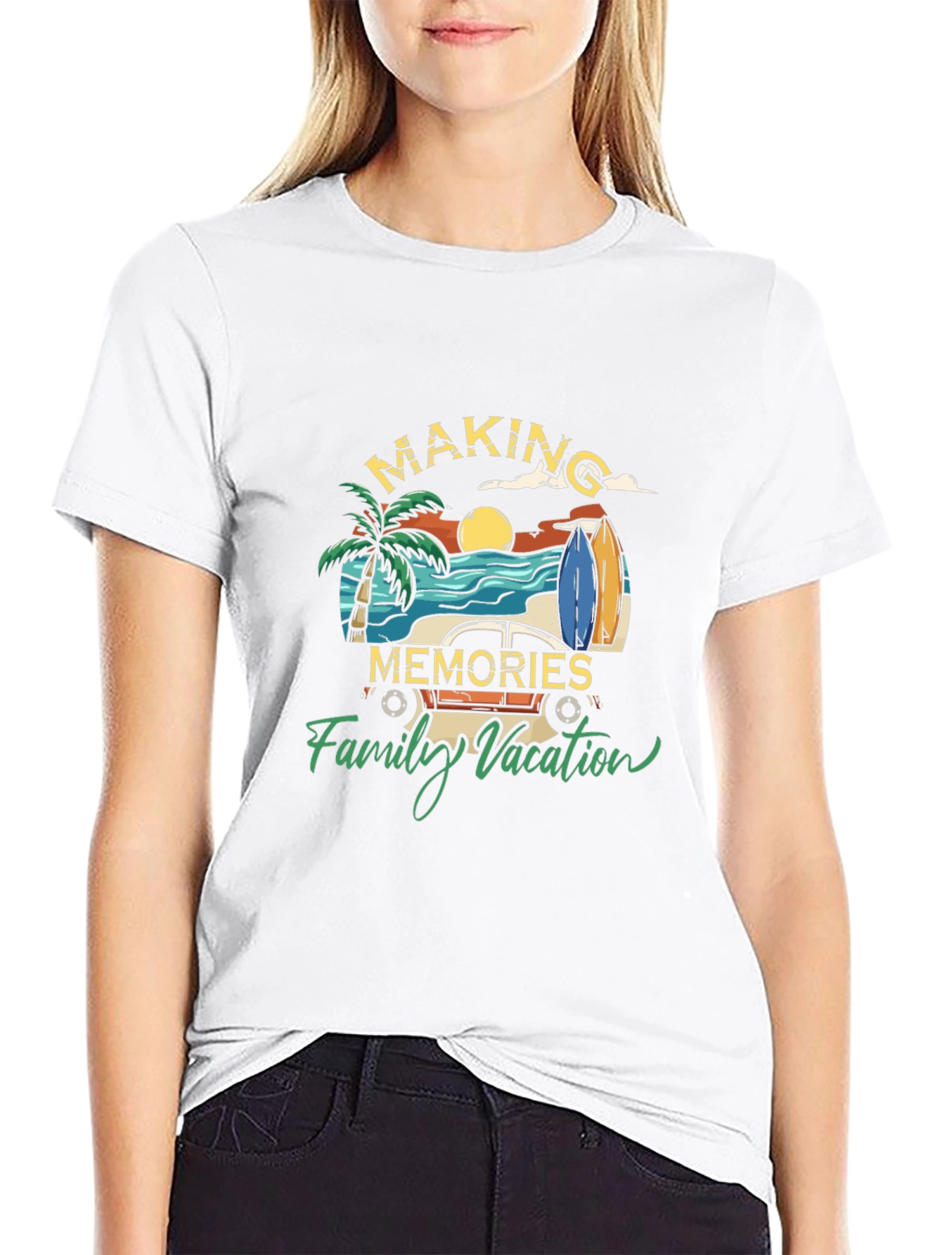 Black Making Memories Family Vacation T-Shirt view 9