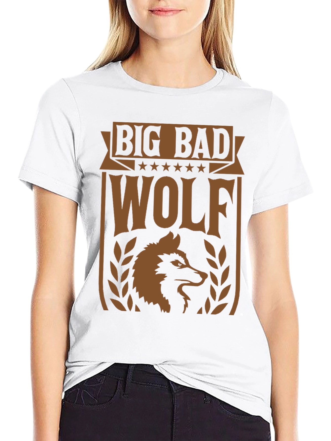 Black Big Bad Wolf Graphic Tee - Men's Black T-Shirt view 9