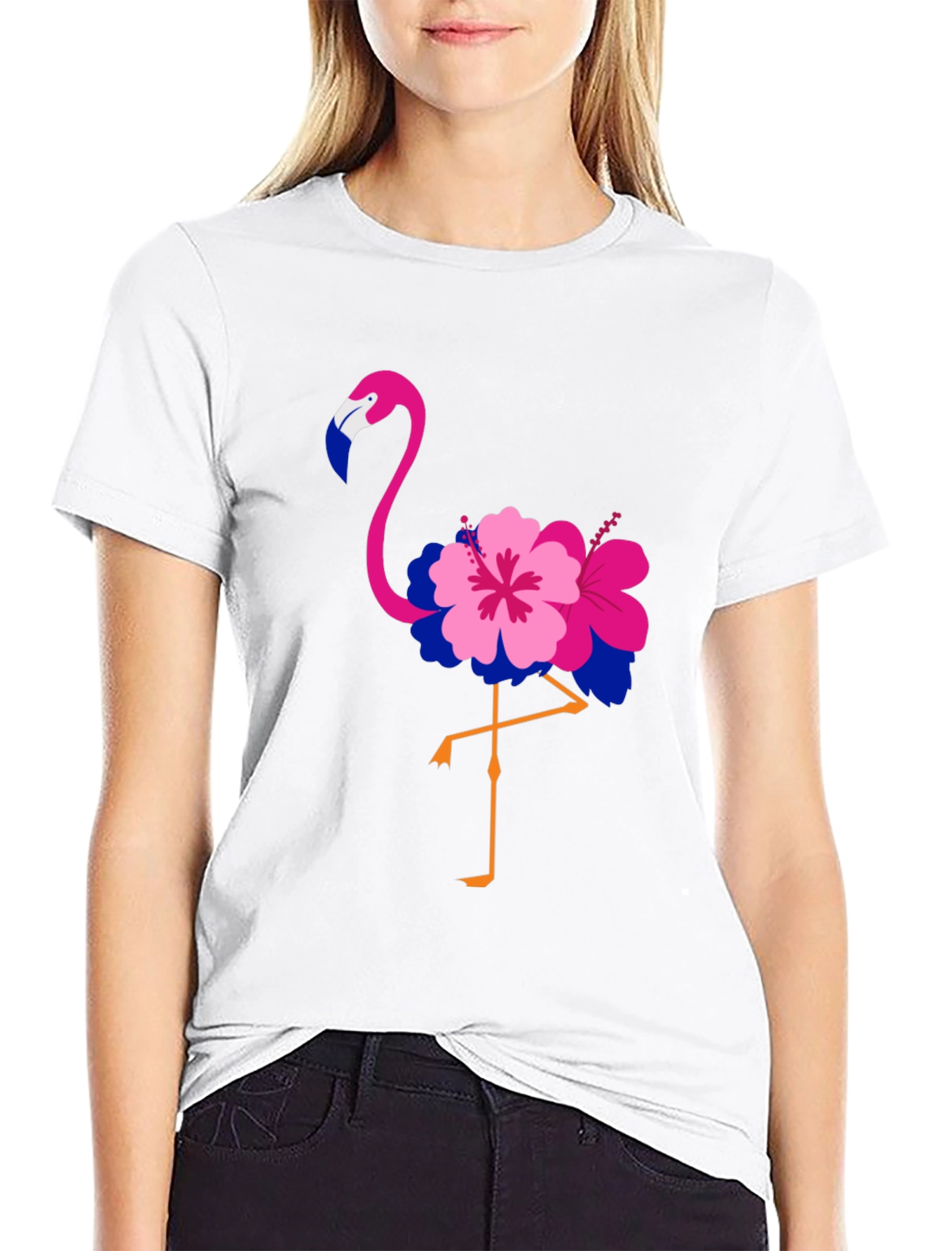 Black Bisexual Pride Flamingo T-Shirt view 9