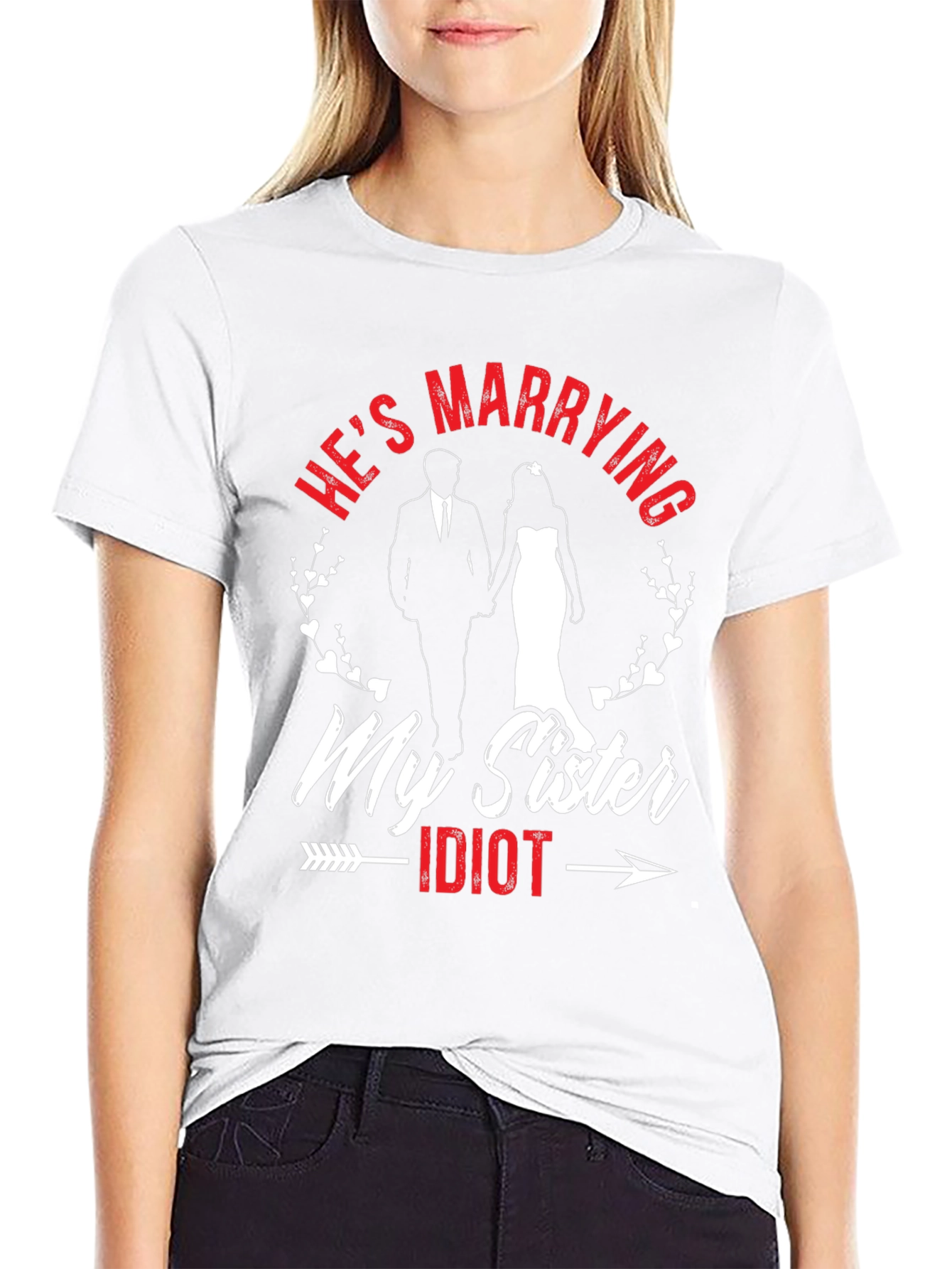 Black Funny "He's Marrying My Sister" T-Shirt view 9