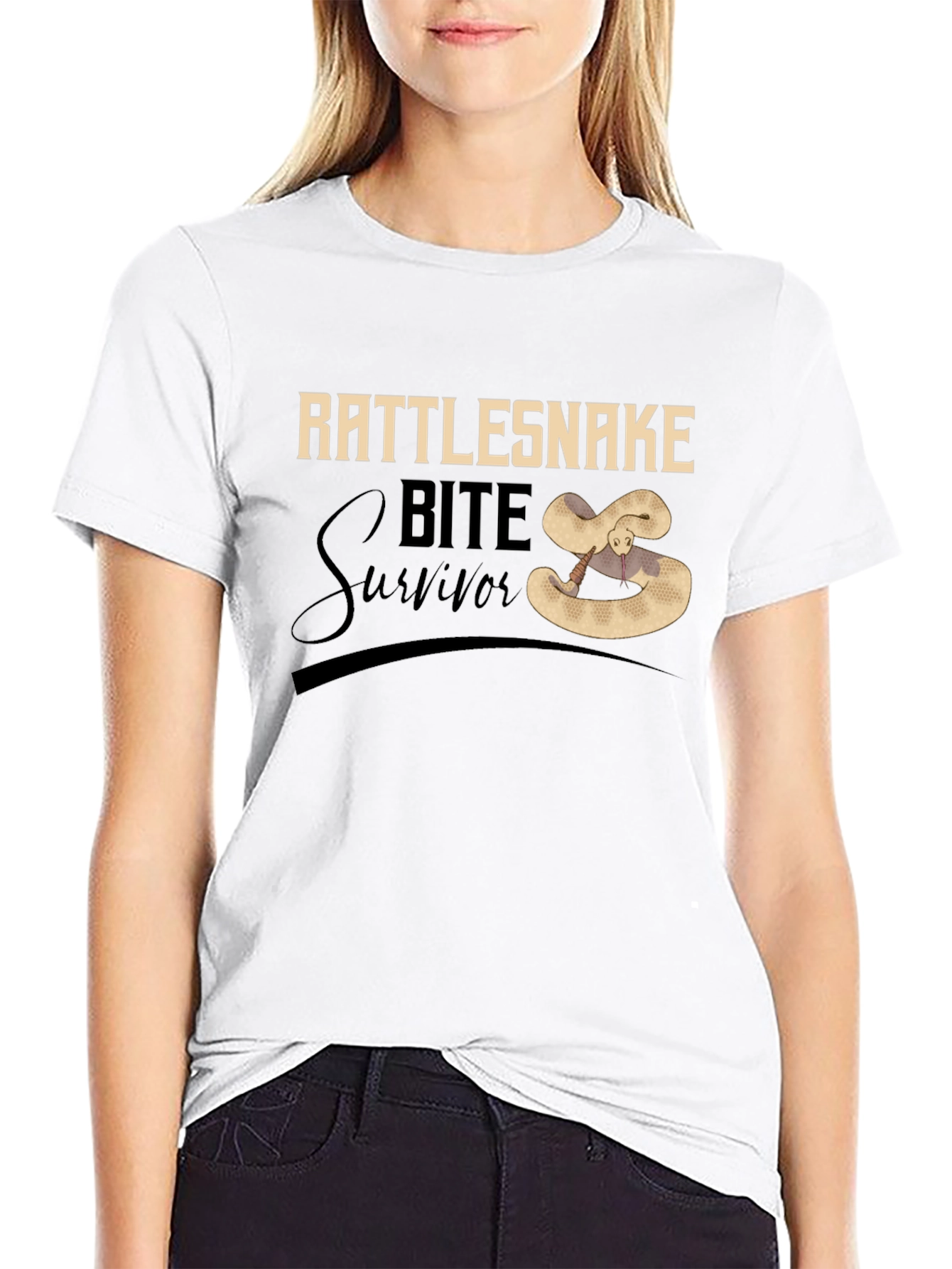 Black Rattlesnake Bite Survivor T-Shirt view 9