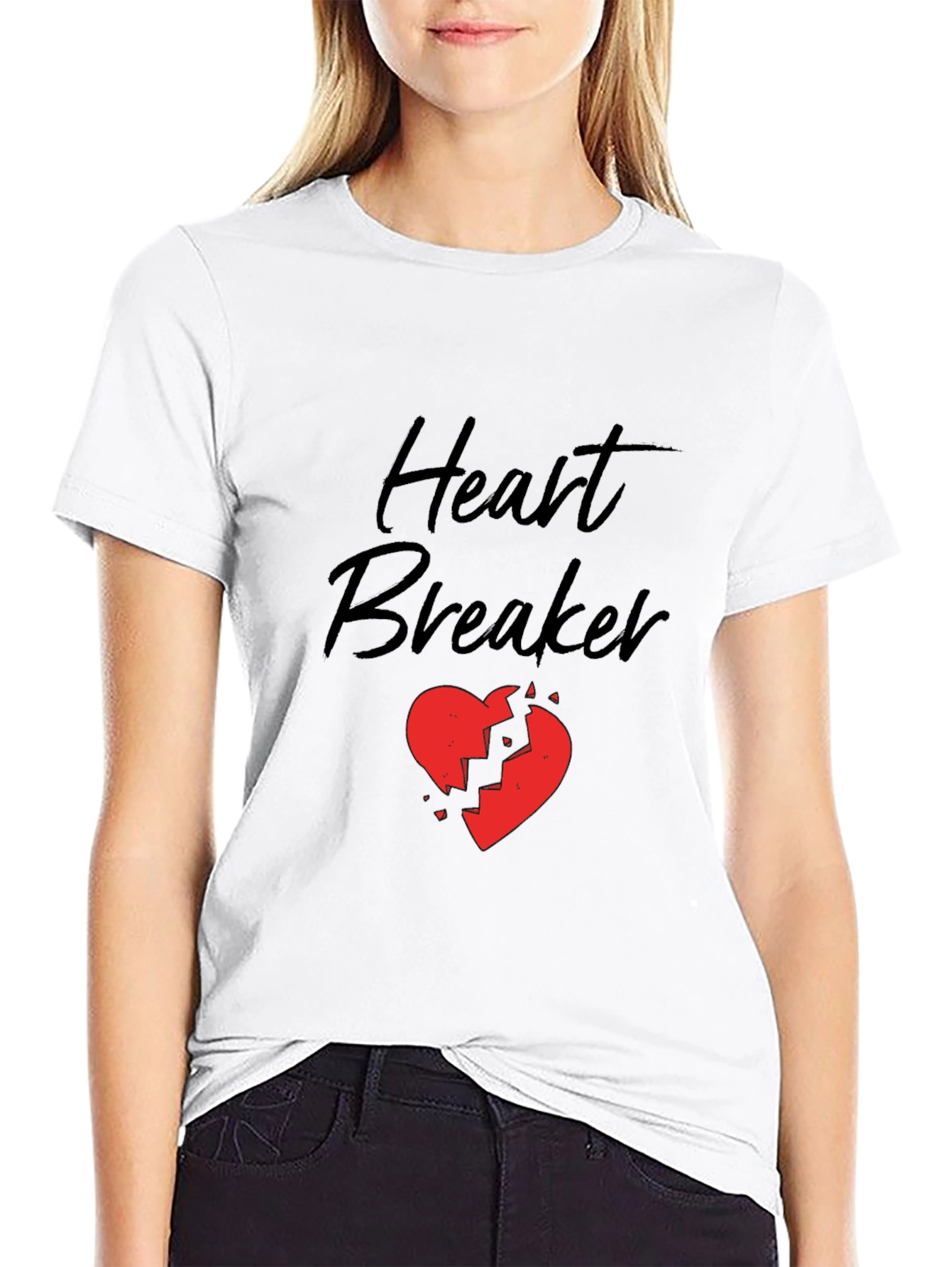 Black Heart Breaker Graphic Tee - Black view 9