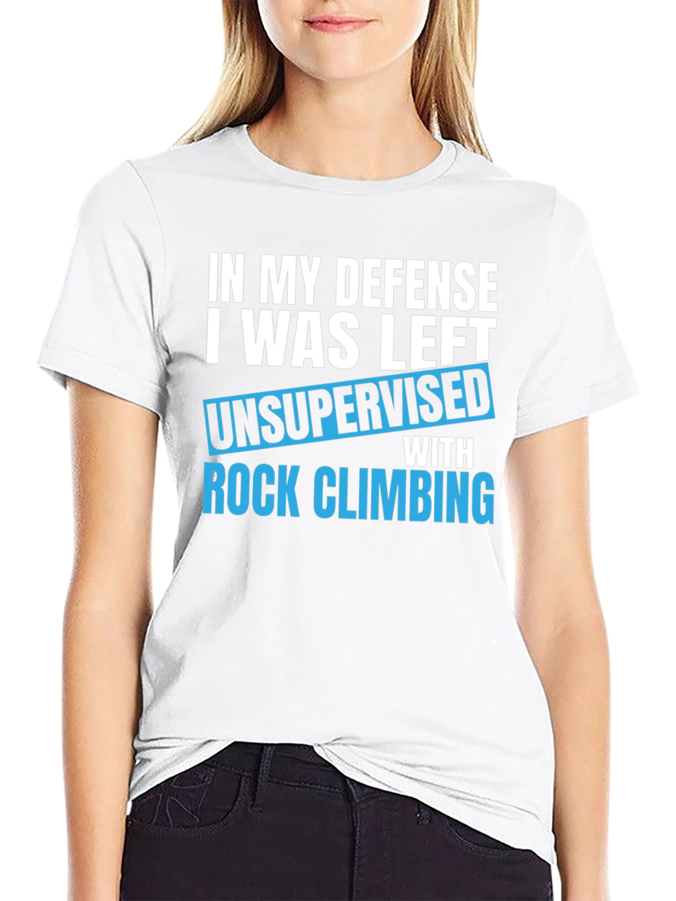 Black Funny Rock Climbing T-Shirt - Unsupervised Defense view 9