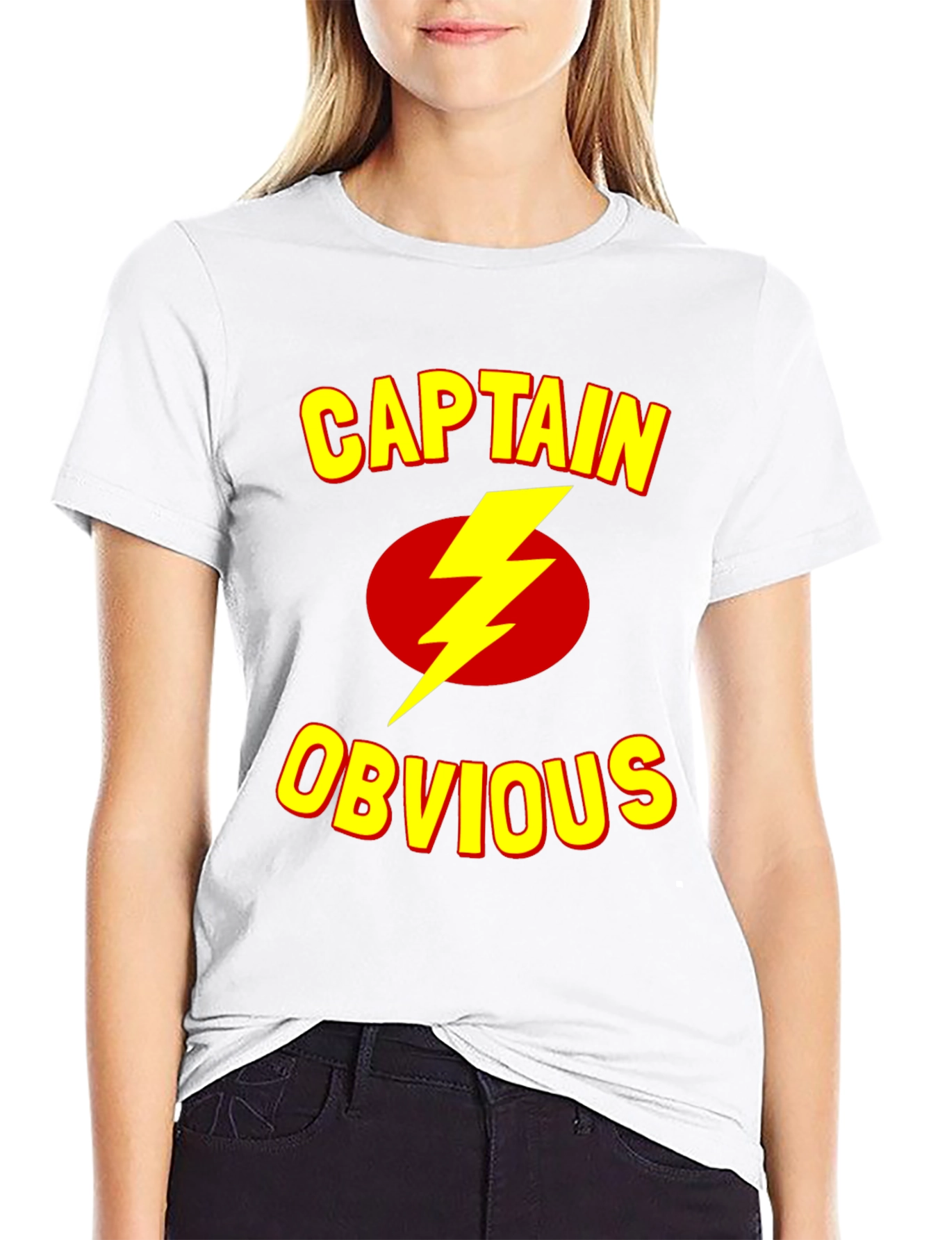 Black Captain Obvious T-Shirt - Funny Humor Tee view 9