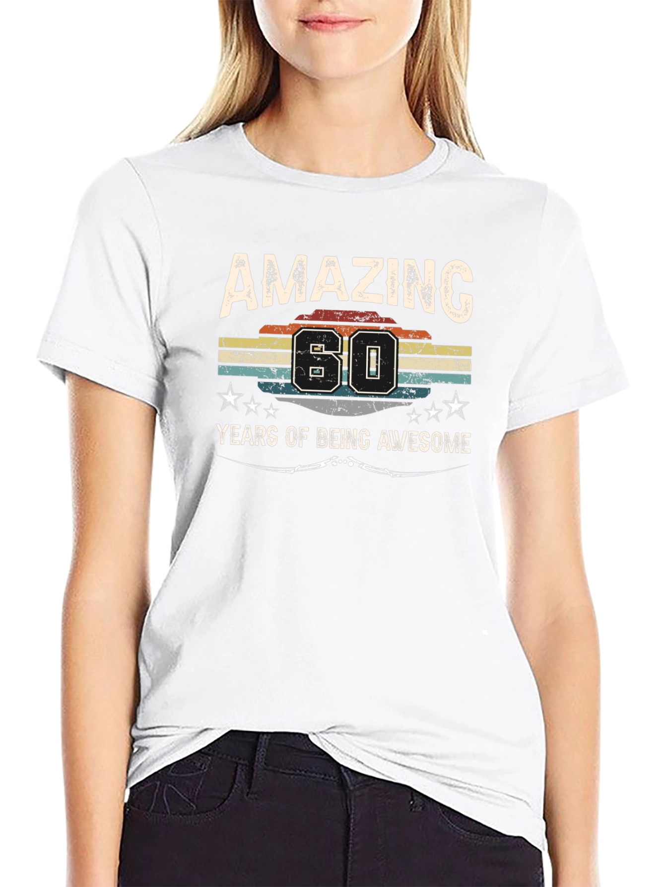 Black Amazing 60 Years T-Shirt view 9